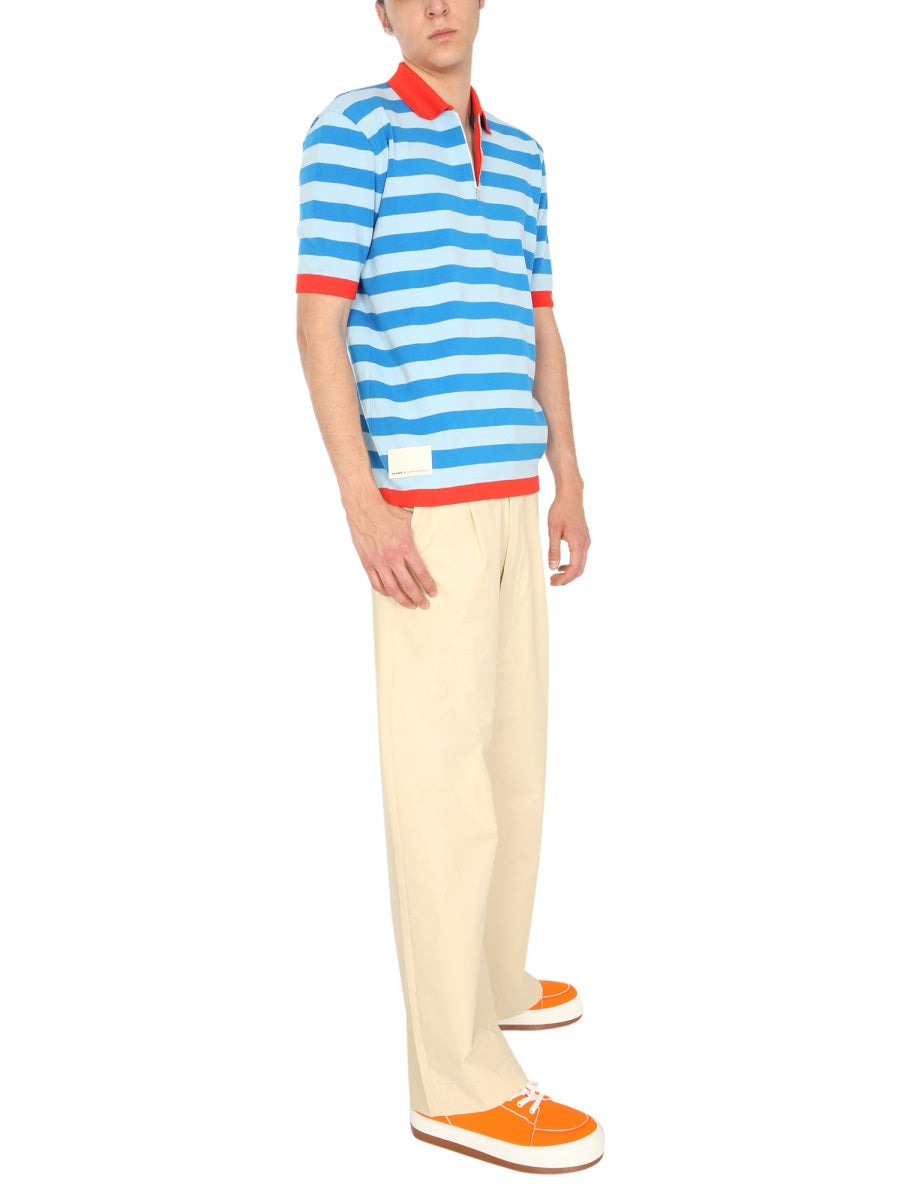 SUNNEI X ELEONORA BONUCCI Classic Knit Polo with Half Front Design