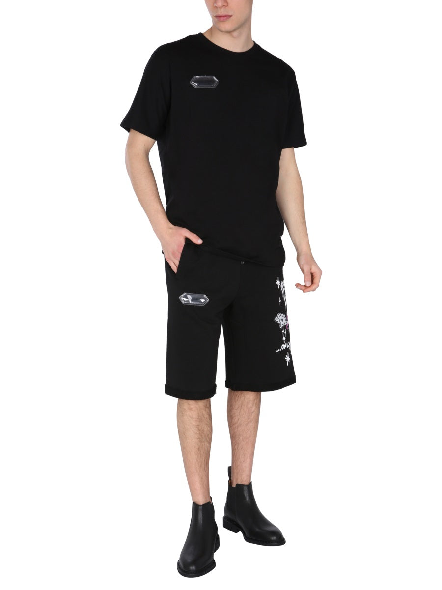 DISCLAIMER Men's Mini Bermuda Shorts with Screen Print