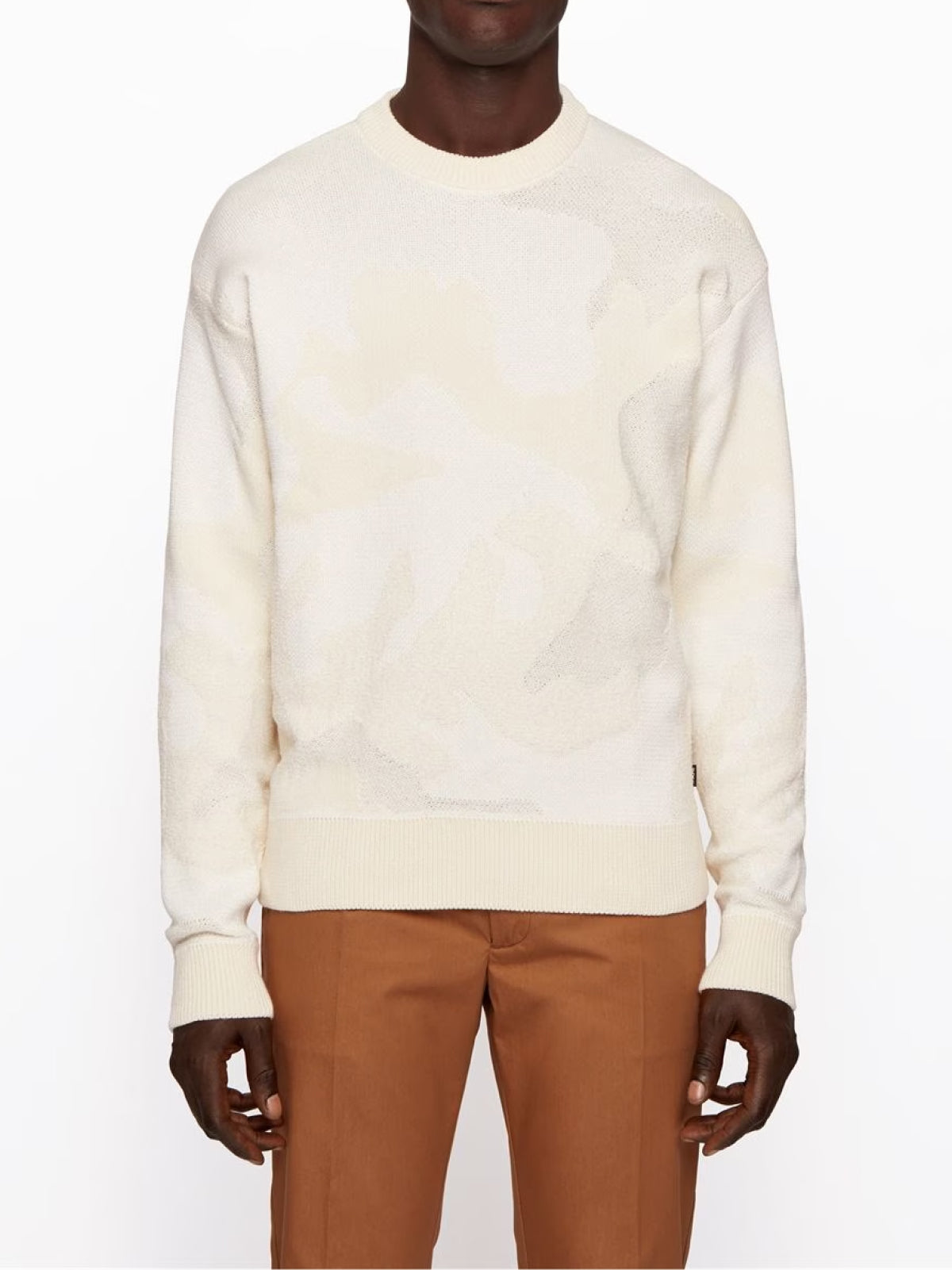 HUGO BOSS Camouflage Logo Long Sleeve Sweater