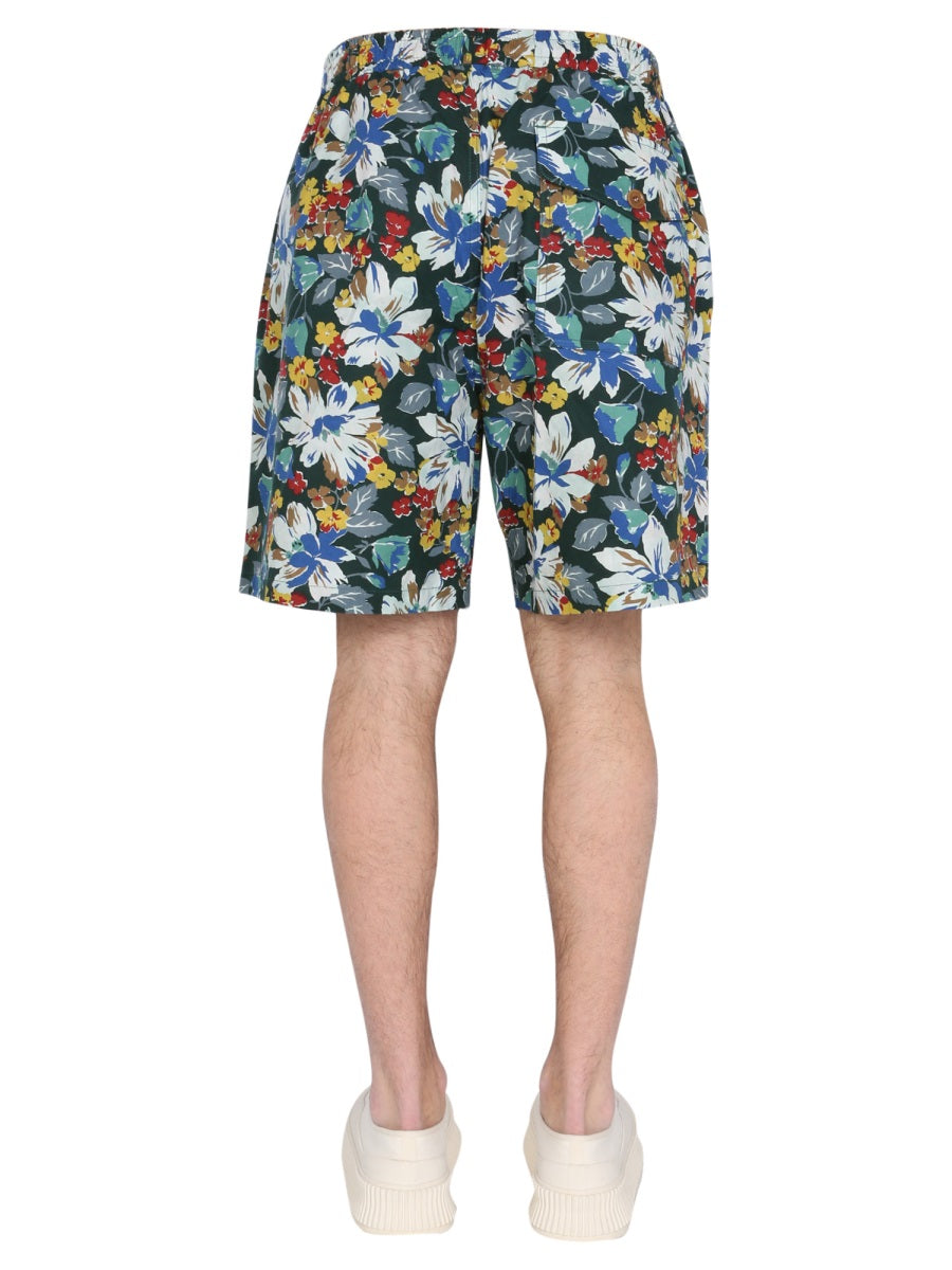 YMC Floral Print Bermudas for Men