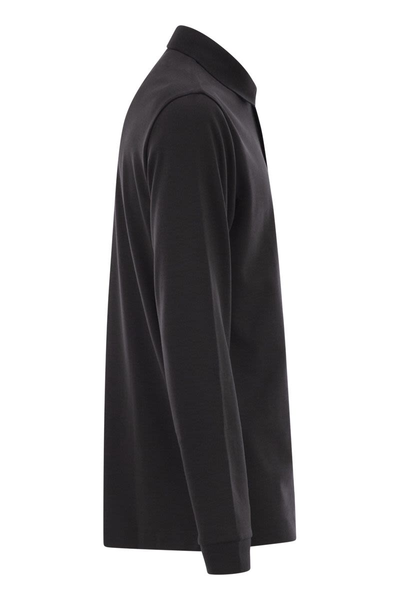 BOSS Regular Fit Long-Sleeve Polo Shirt