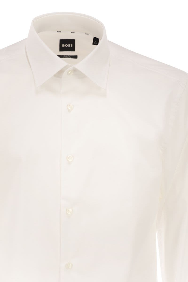 BOSS Slim Fit Easy-Iron Stretch Cotton Poplin Shirt