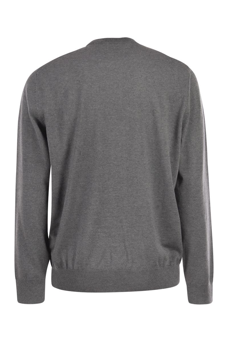 BOSS Regular Fit Virgin Wool Jumper with Embroidered Logo