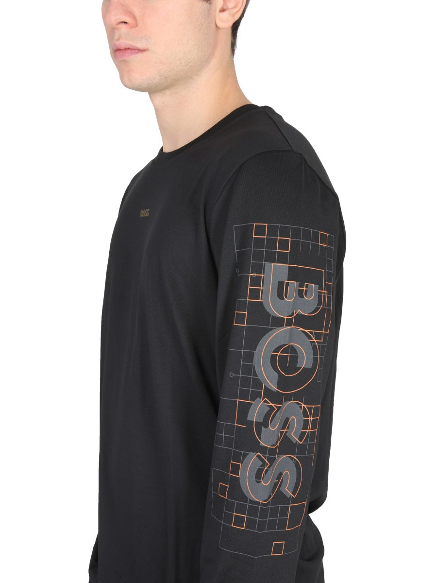 BOSS Essential Crewneck Long Sleeve T-Shirt for Men