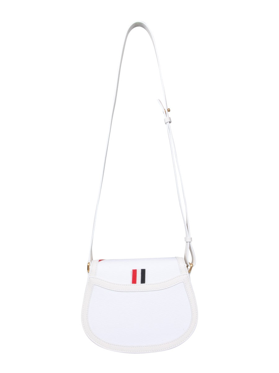 THOM BROWNE Canvas Saddle Shoulder Handbag - Mini Size