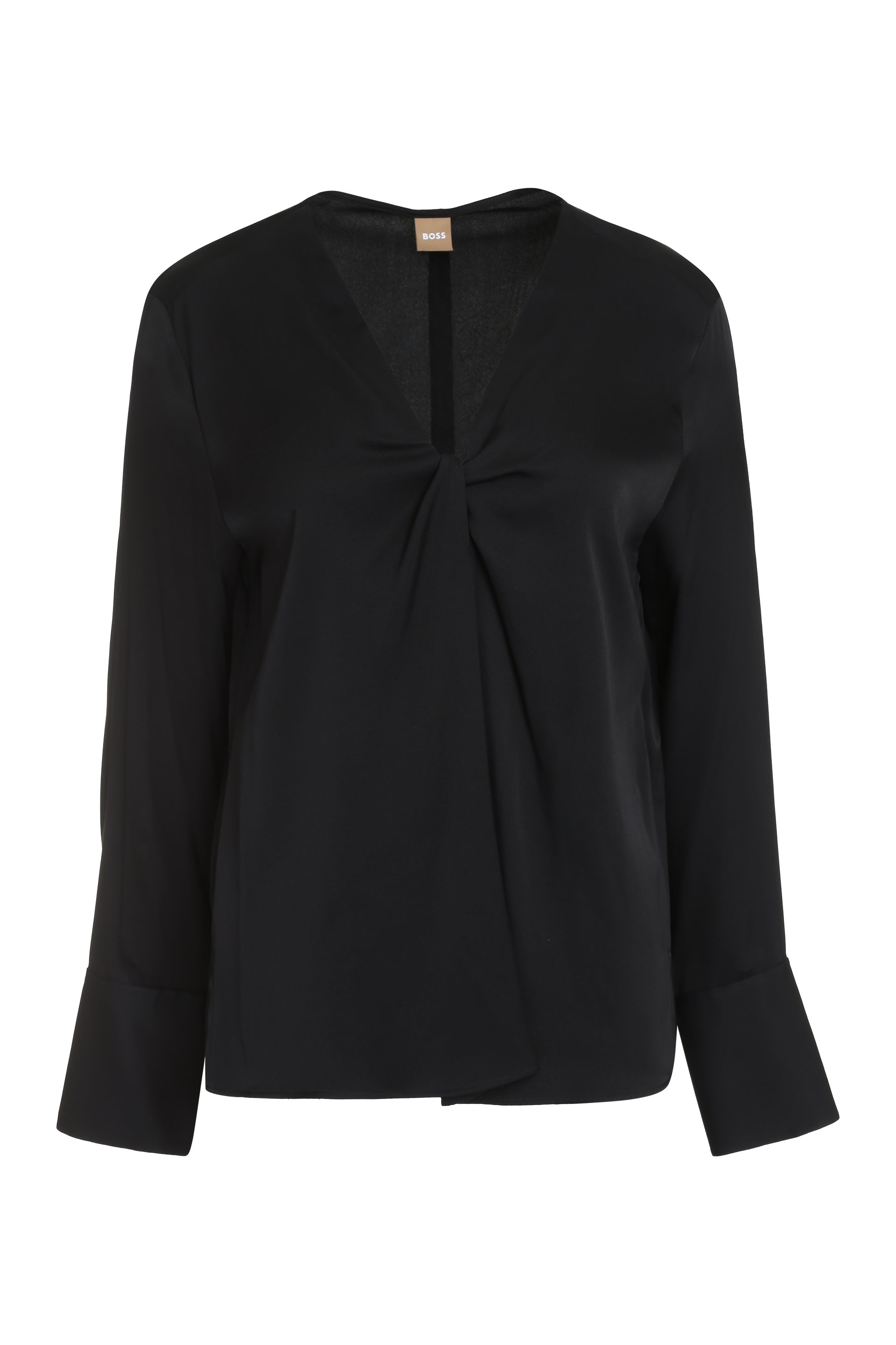BOSS Knot Front Silk Blouse