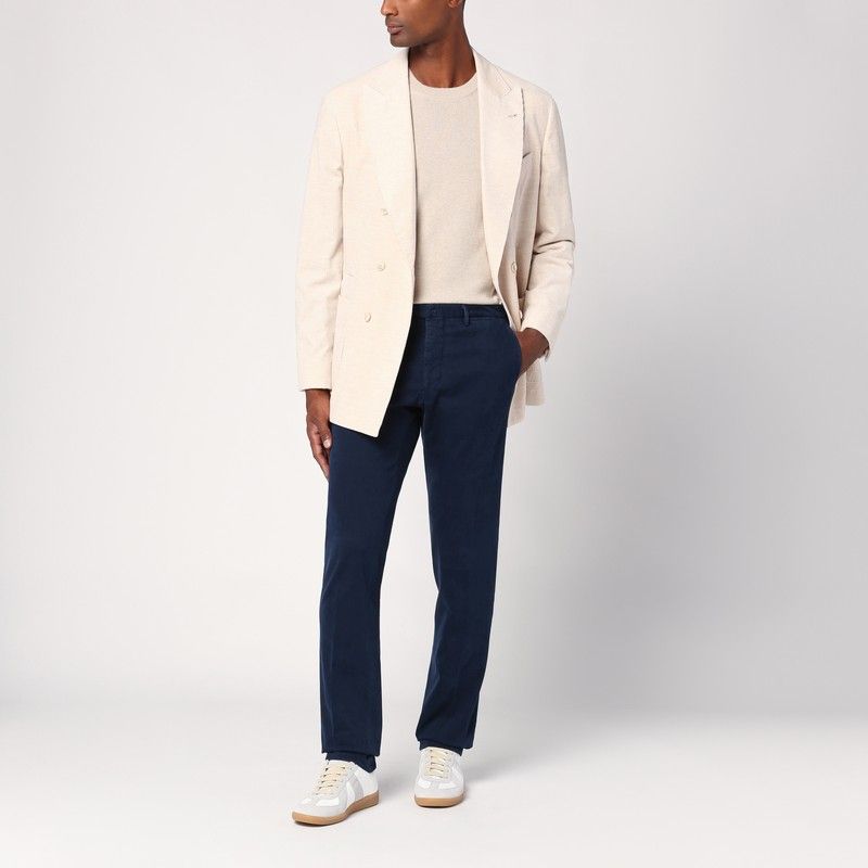 SANTANIELLO Essential Cotton Trousers for Men - FW24