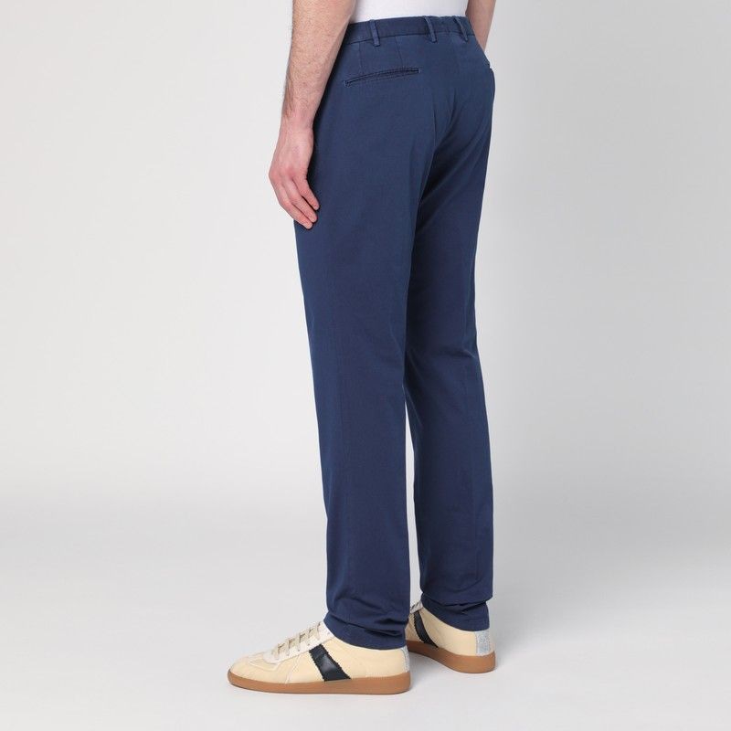 SANTANIELLO Men's Cotton Trousers with Belt Loops and Welt Pockets