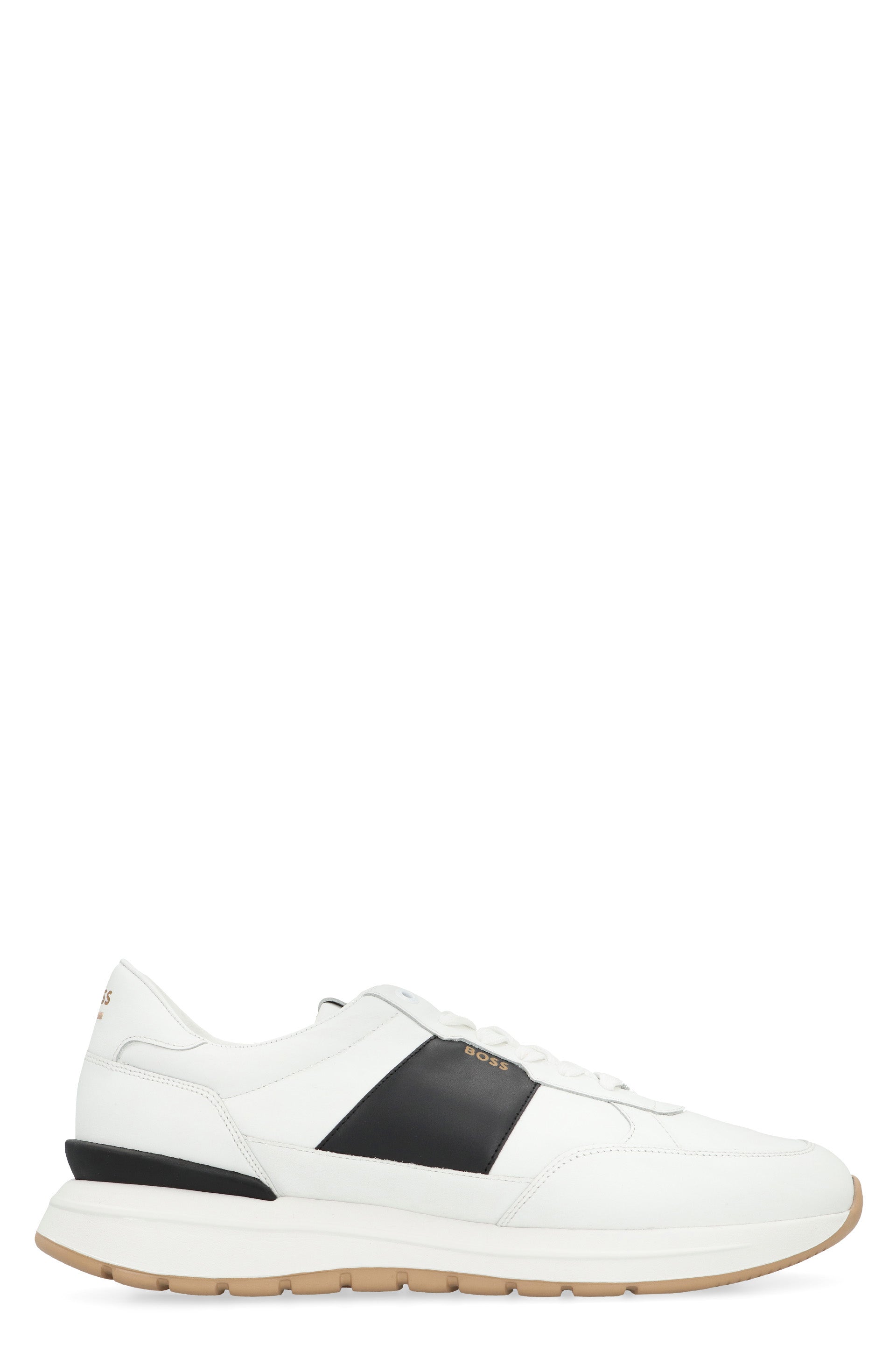 BOSS Round Toe Leather Low-Top Sneakers - SS24 Edition