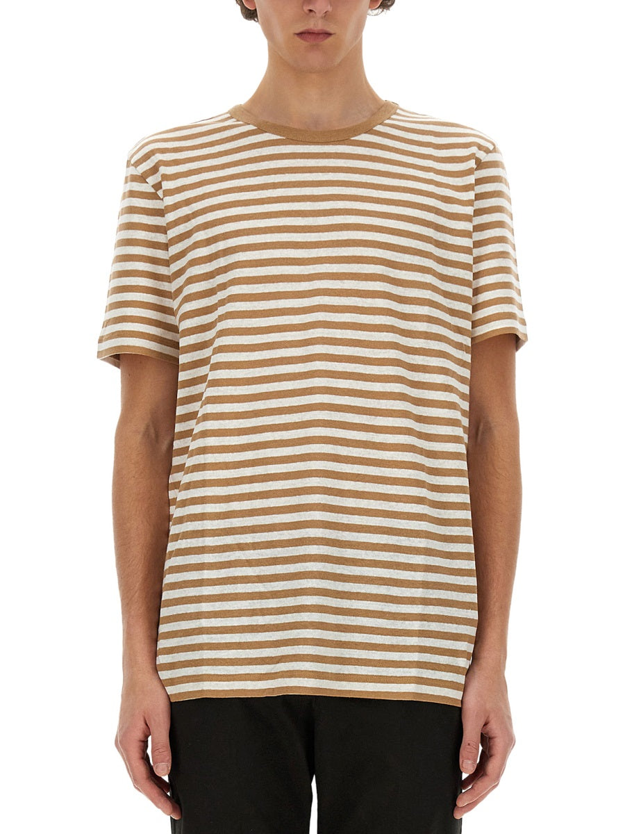 BOSS Men's Striped T-Shirt - Size L