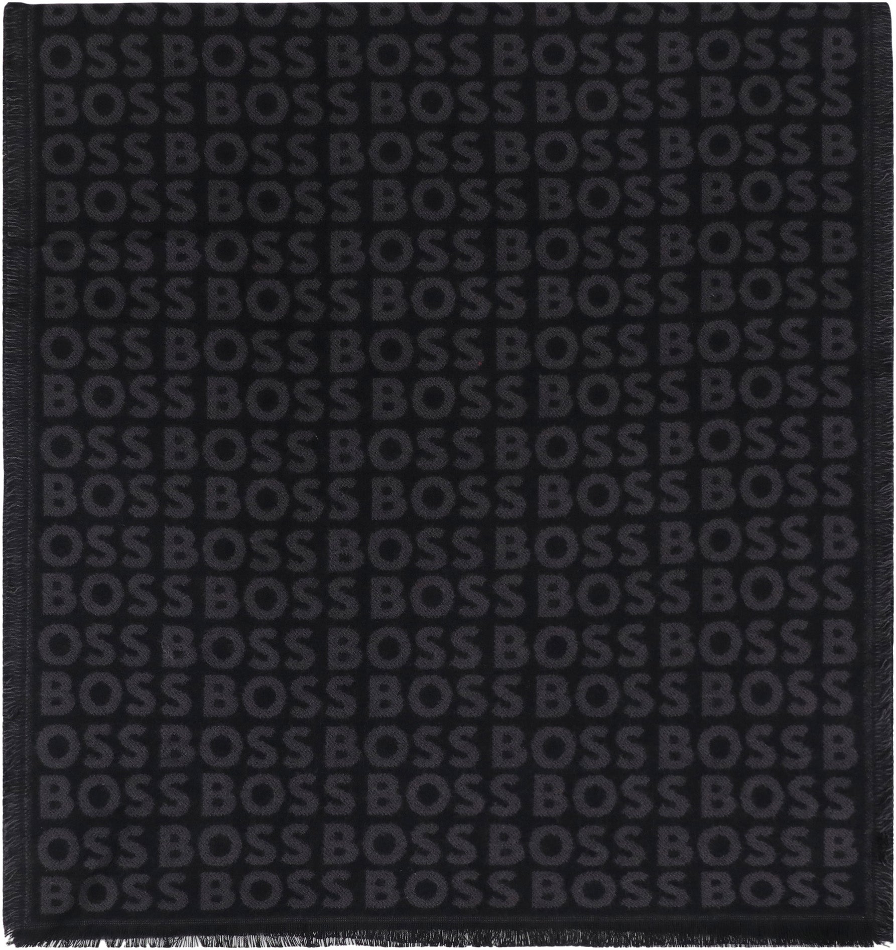 BOSS Elegant Fringed Scarf - 41x185 cm