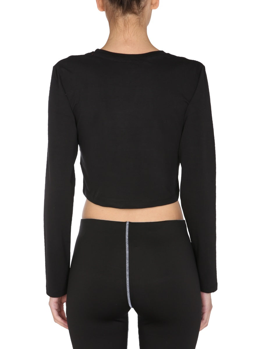 ALPHA INDUSTRIES Women's Cropped Fit Long Sleeve T-Shirt