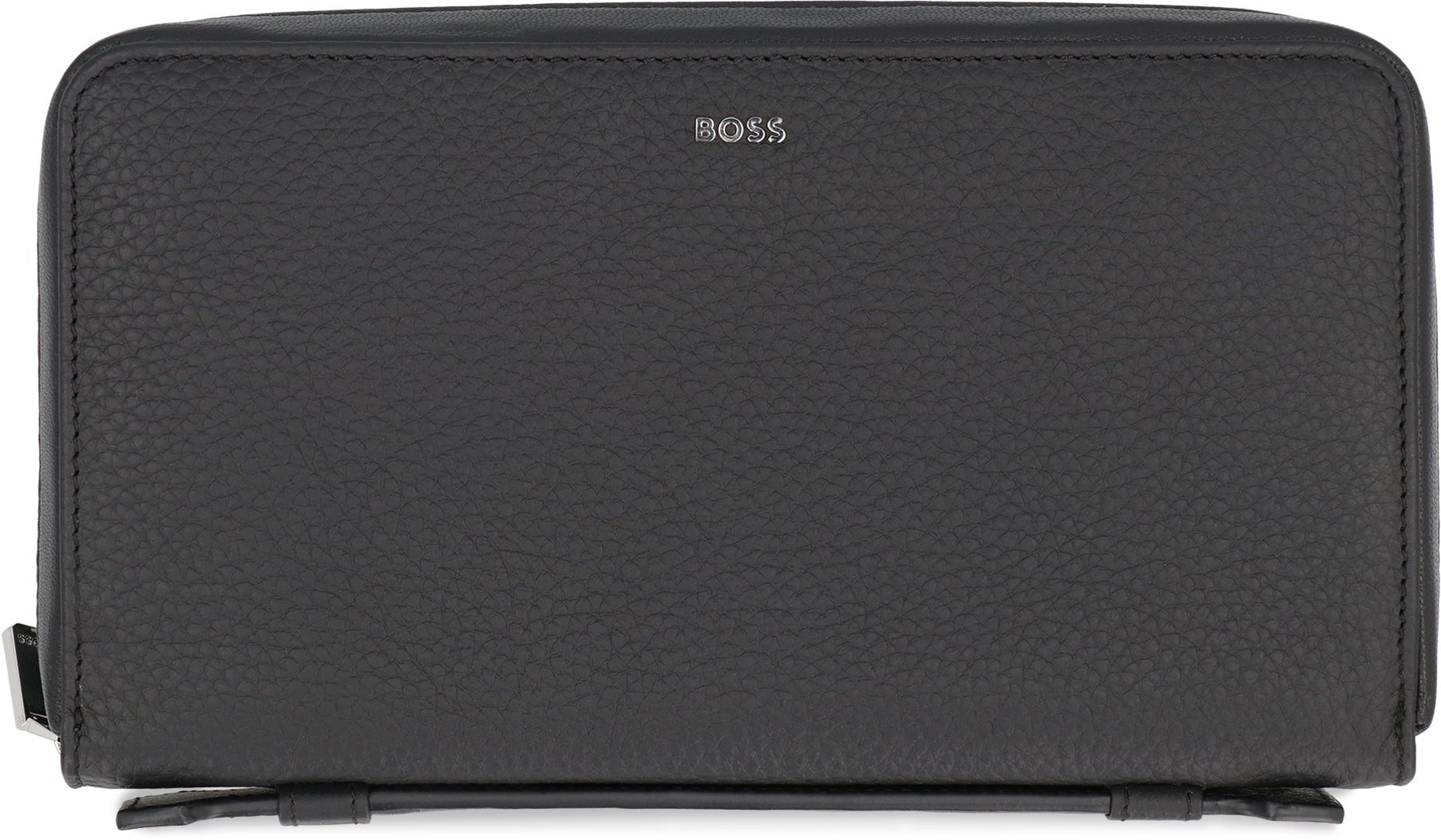 BOSS Grainy Leather Zip-Around Wallet - 23 cm x 13 cm x 4 cm