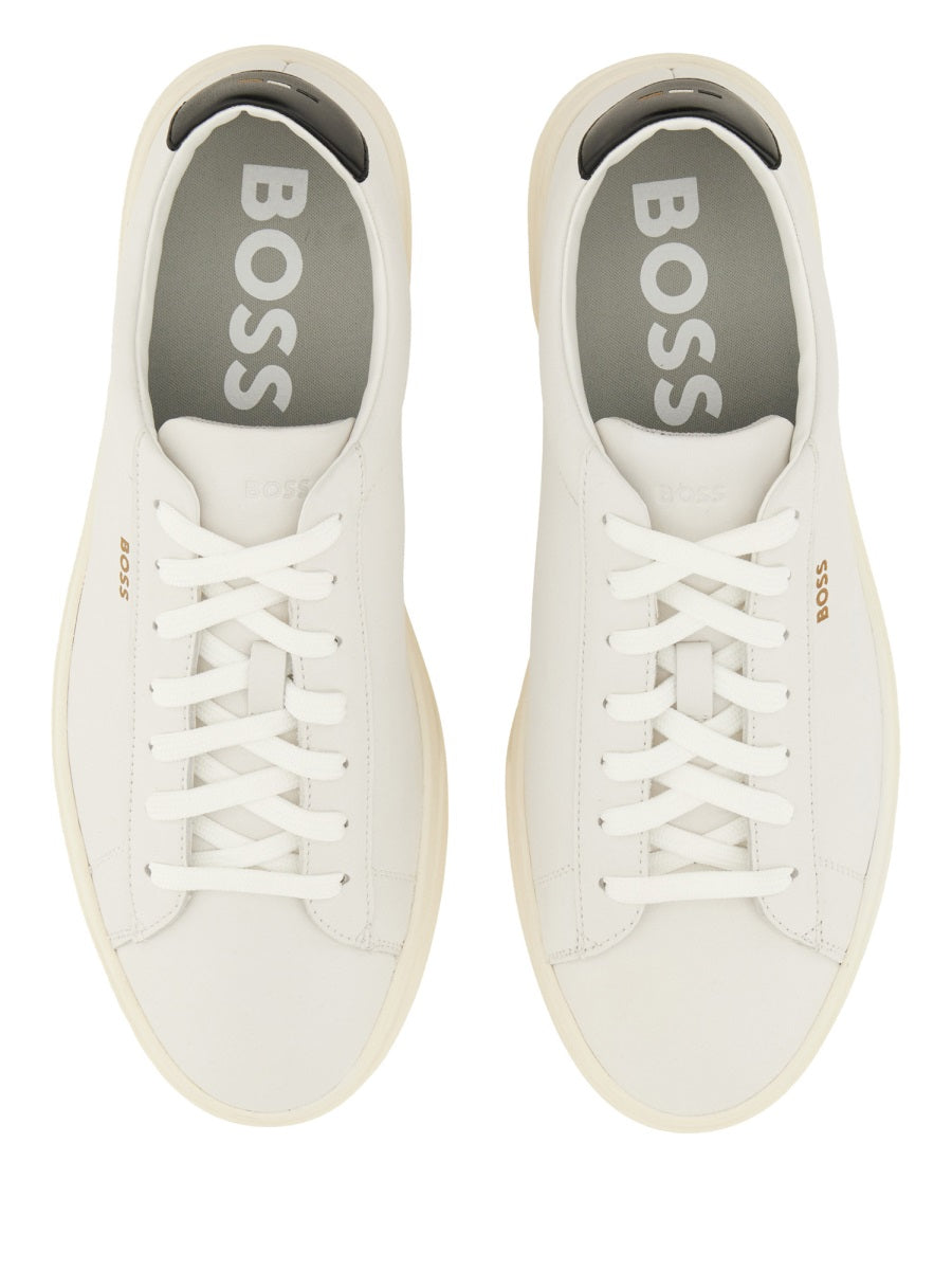 BOSS Men's Premium Leather Sneakers
