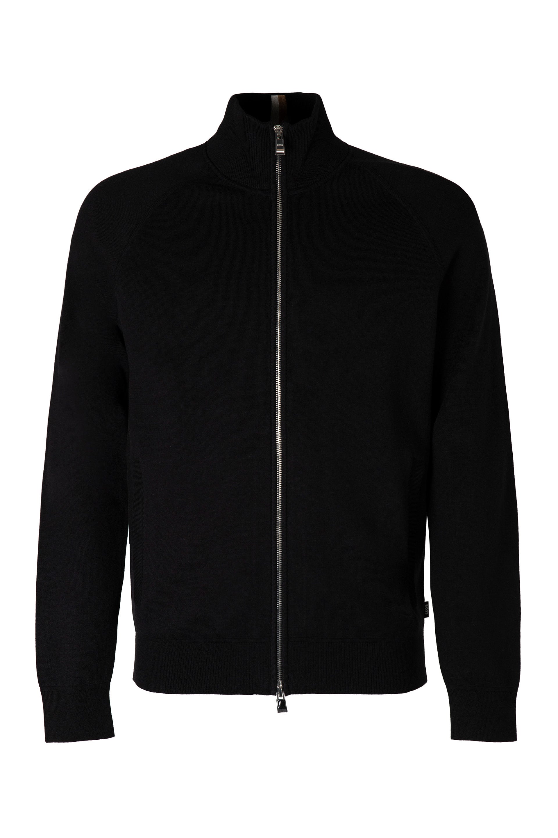 HUGO BOSS Men's Zip-Up Cardigan with Stand-Up Collar