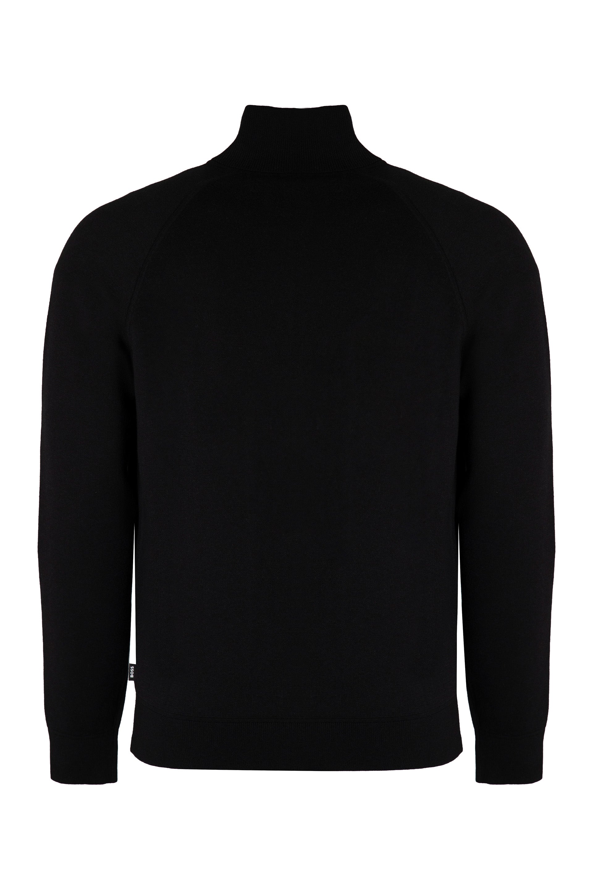 HUGO BOSS Men's Zip-Up Cardigan with Stand-Up Collar