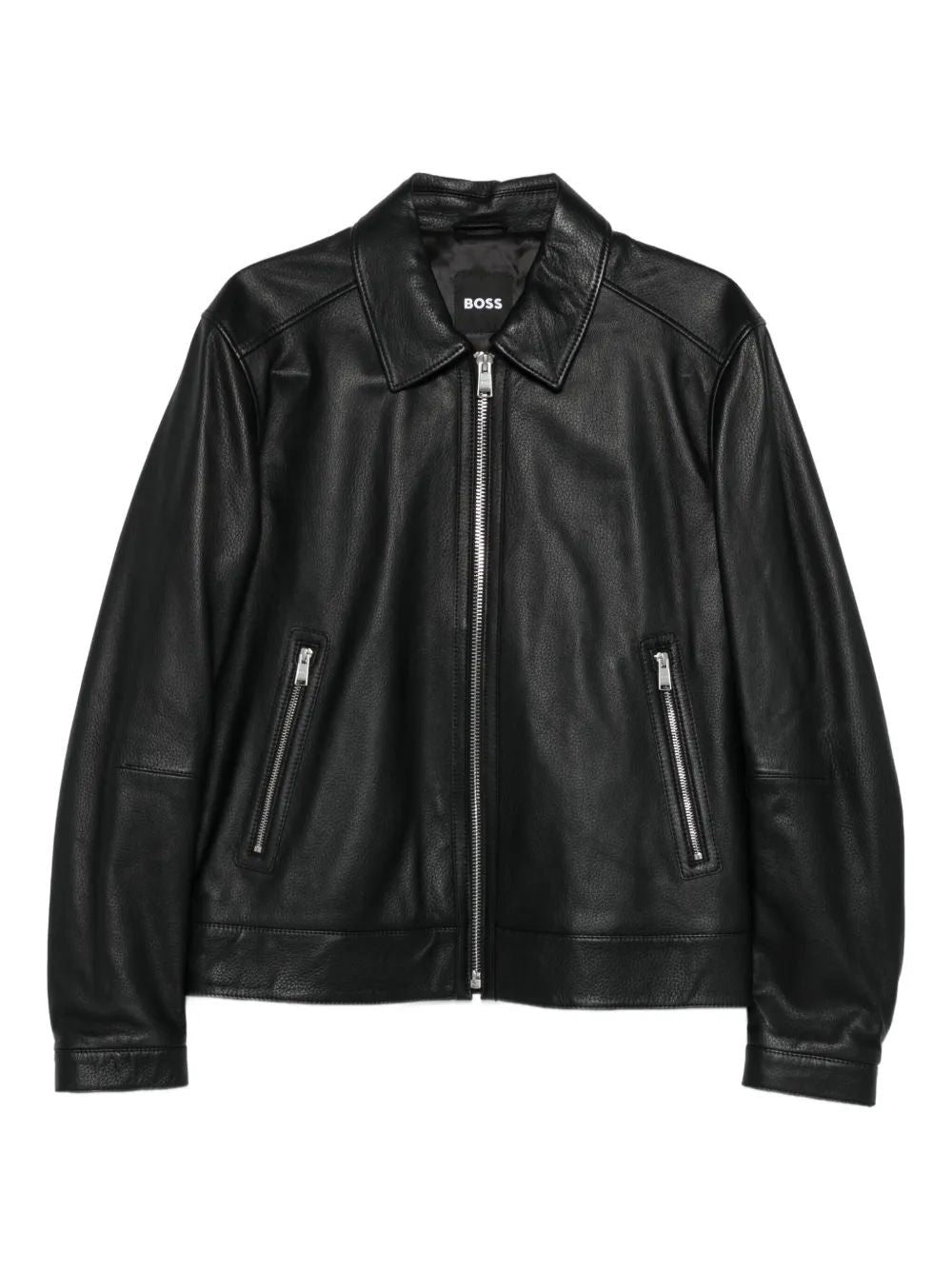 HUGO BOSS Men's Luxury Leather Jacket