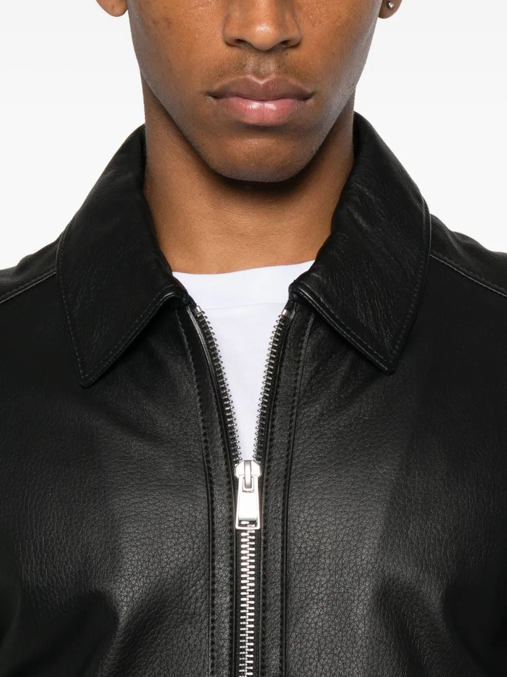 HUGO BOSS Men's Luxury Leather Jacket