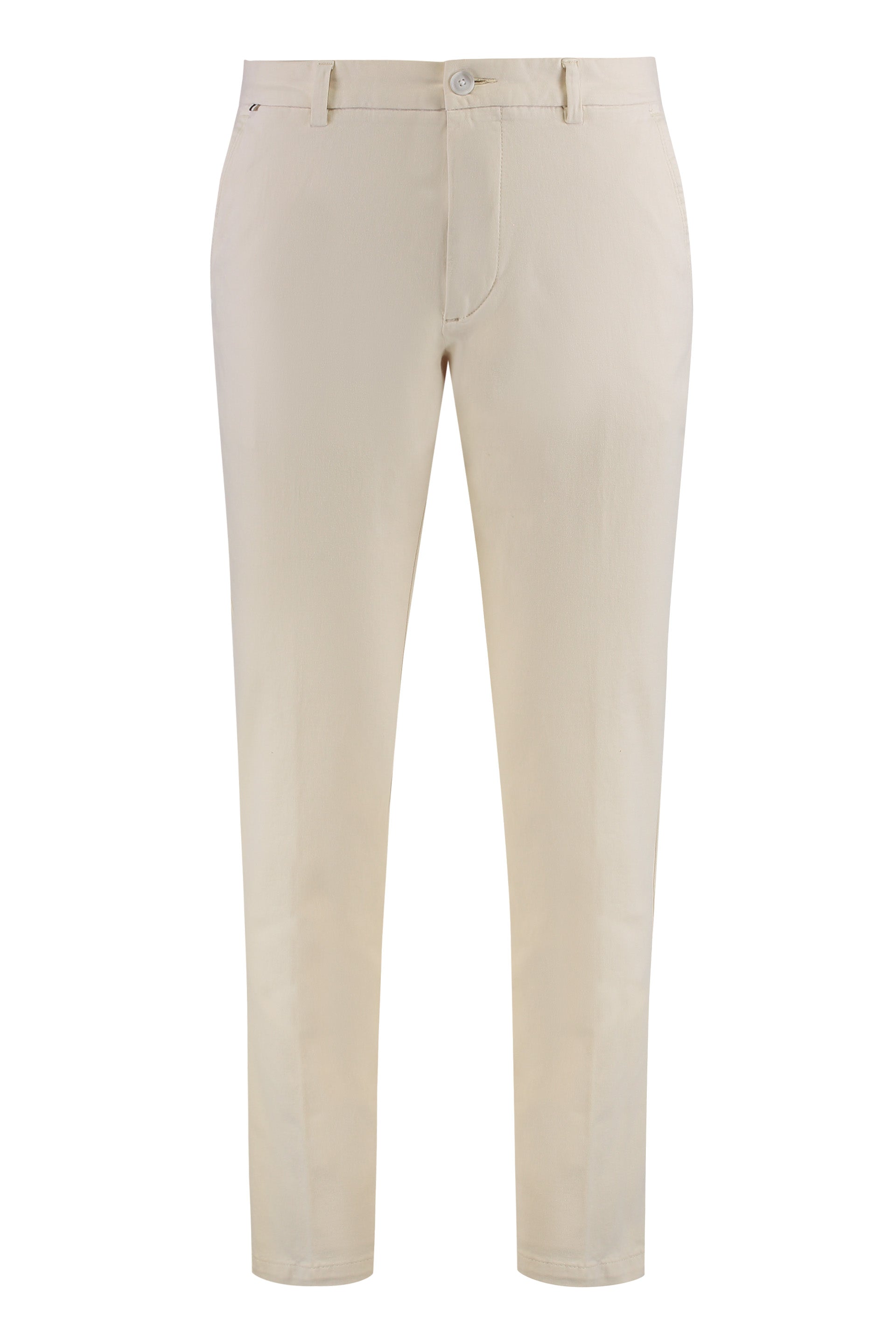 BOSS Slim Fit Cotton Twill Trousers for Men