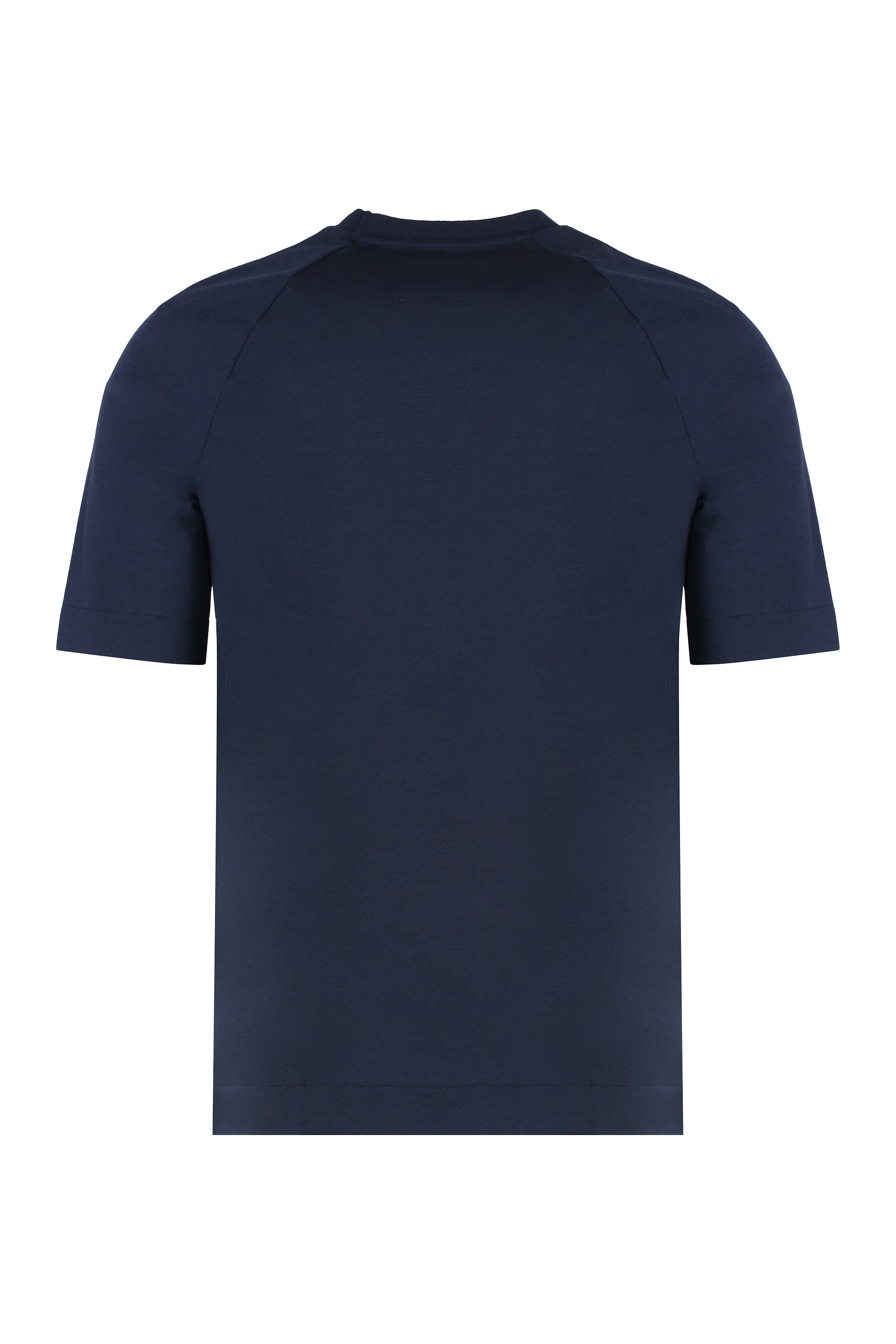 BOSS Wool Blend T-Shirt with Ribbed Collar