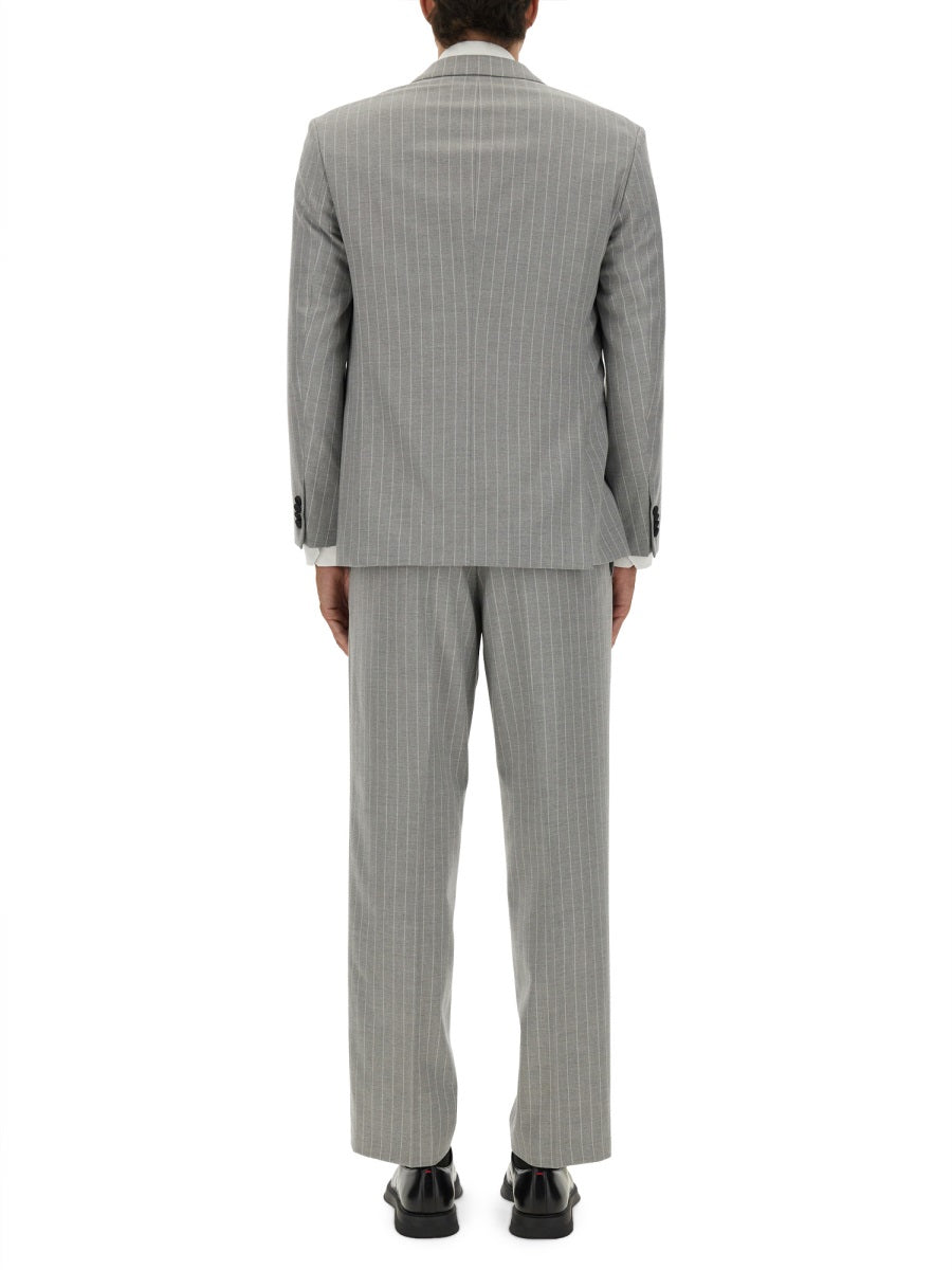 HUGO Slim Fit Striped Pattern Suit - Size 48 IT