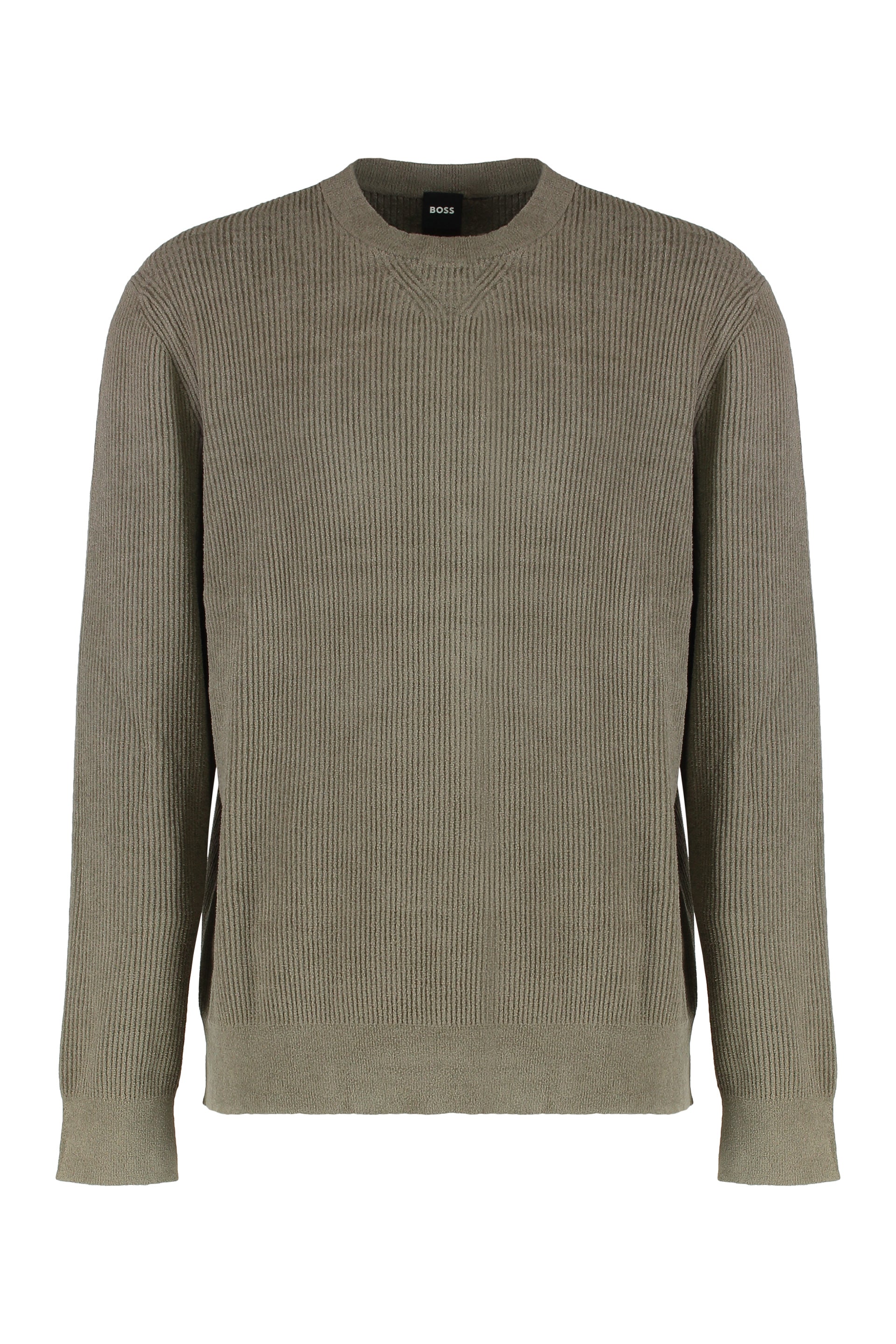 BOSS Modern Velvet Ribbed Effect Sweater