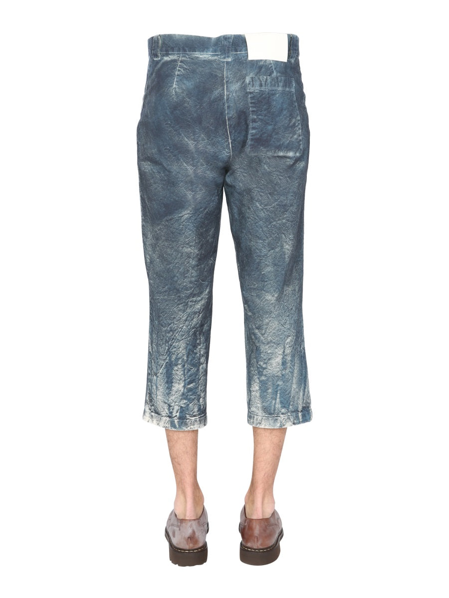 SUNNEI Straight Trousers with Front Button Closure