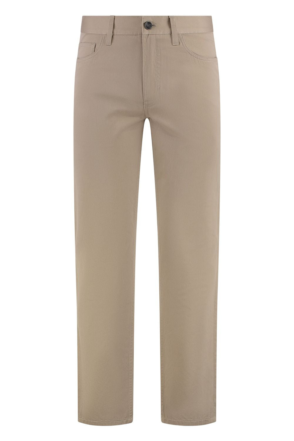 ZEGNA Classic Fit Cotton-Silk Trousers