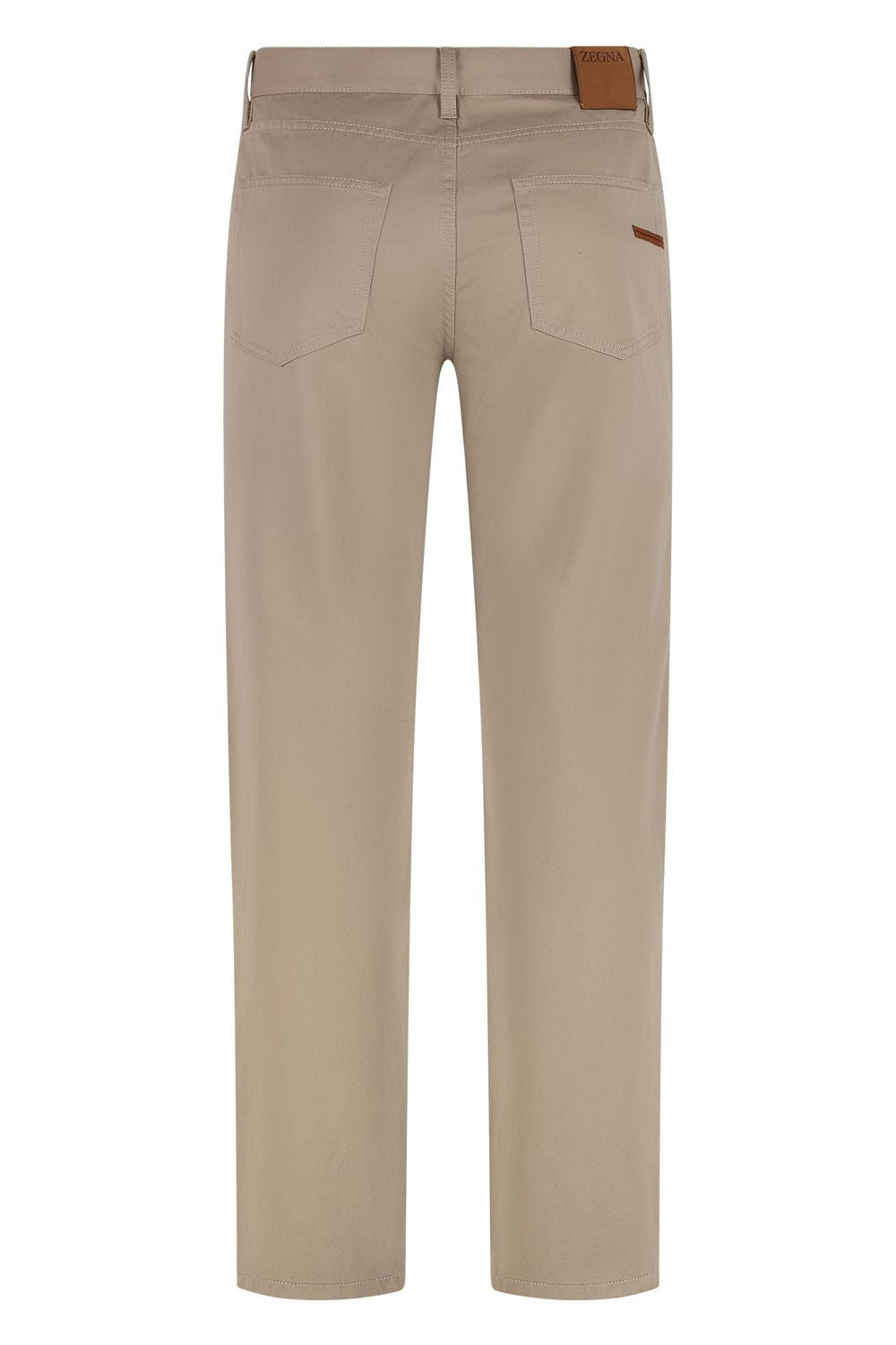 ZEGNA Classic Fit Cotton-Silk Trousers