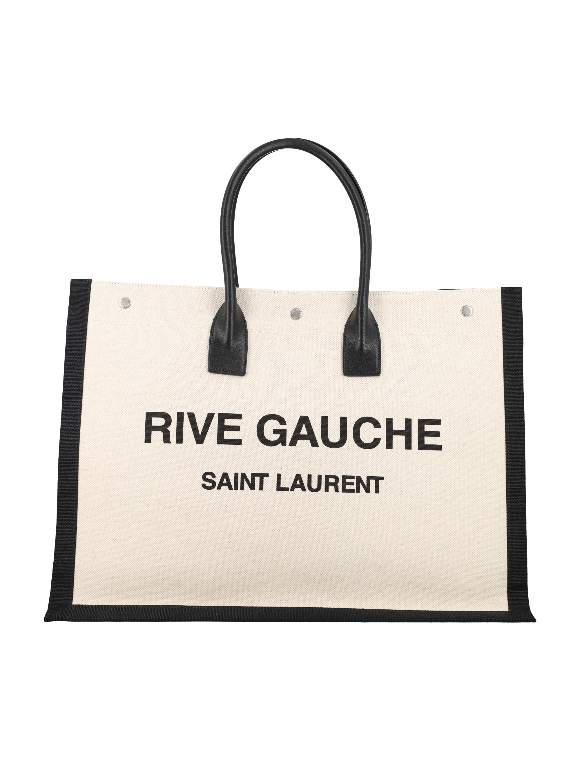 SAINT LAURENT Large Canvas Shopping Handbag