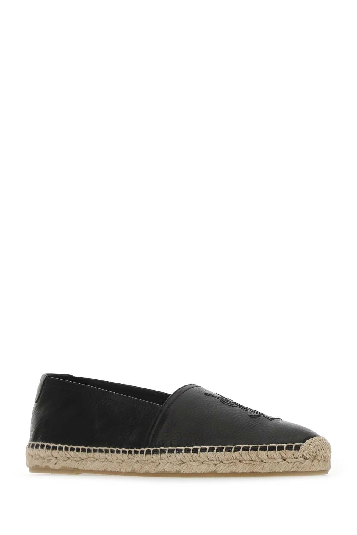 SAINT LAURENT Monogram Leather Espadrilles for Men