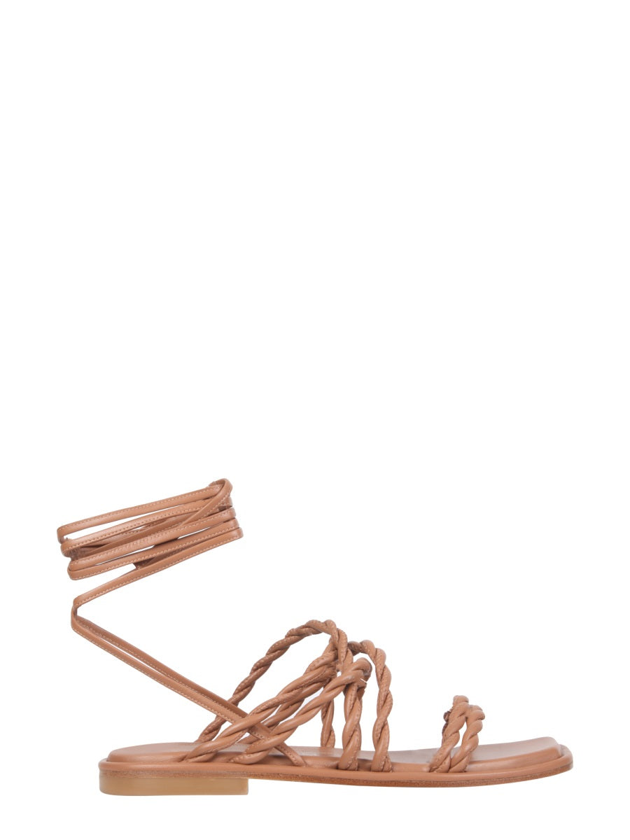 STUART WEITZMAN Elegant Mini Calypso Sandals with Lace Detail