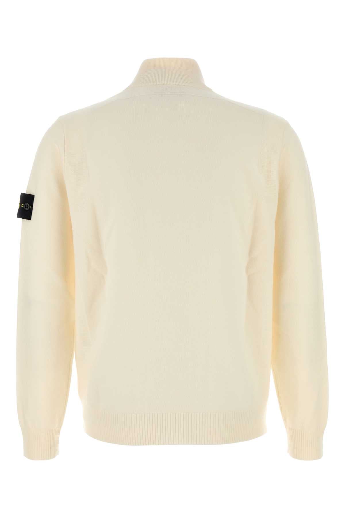 STONE ISLAND Men's Wool Blend Long Sleeve Polo Sweater