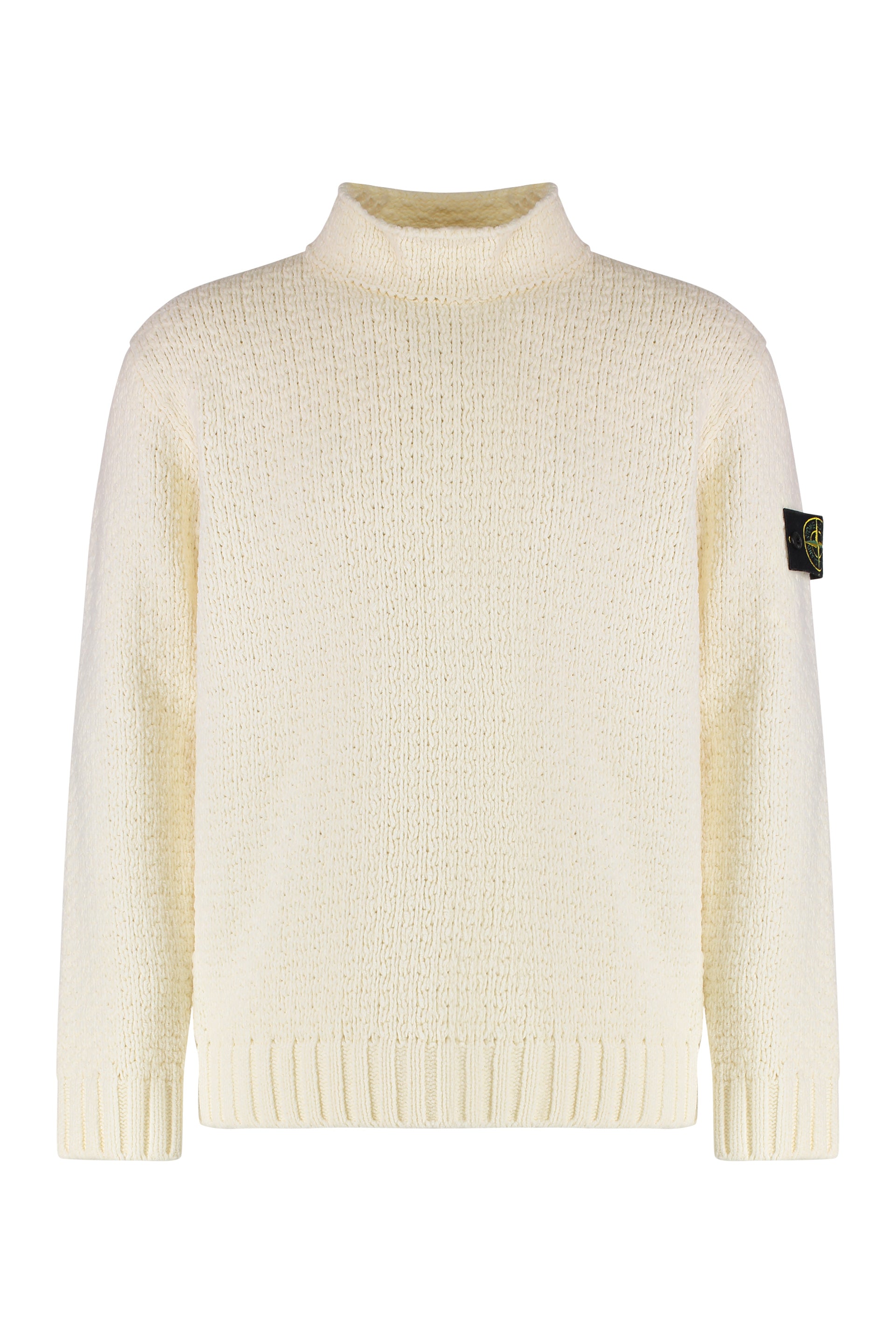 STONE ISLAND Men's Cotton Sweater with Removable Logo Patch