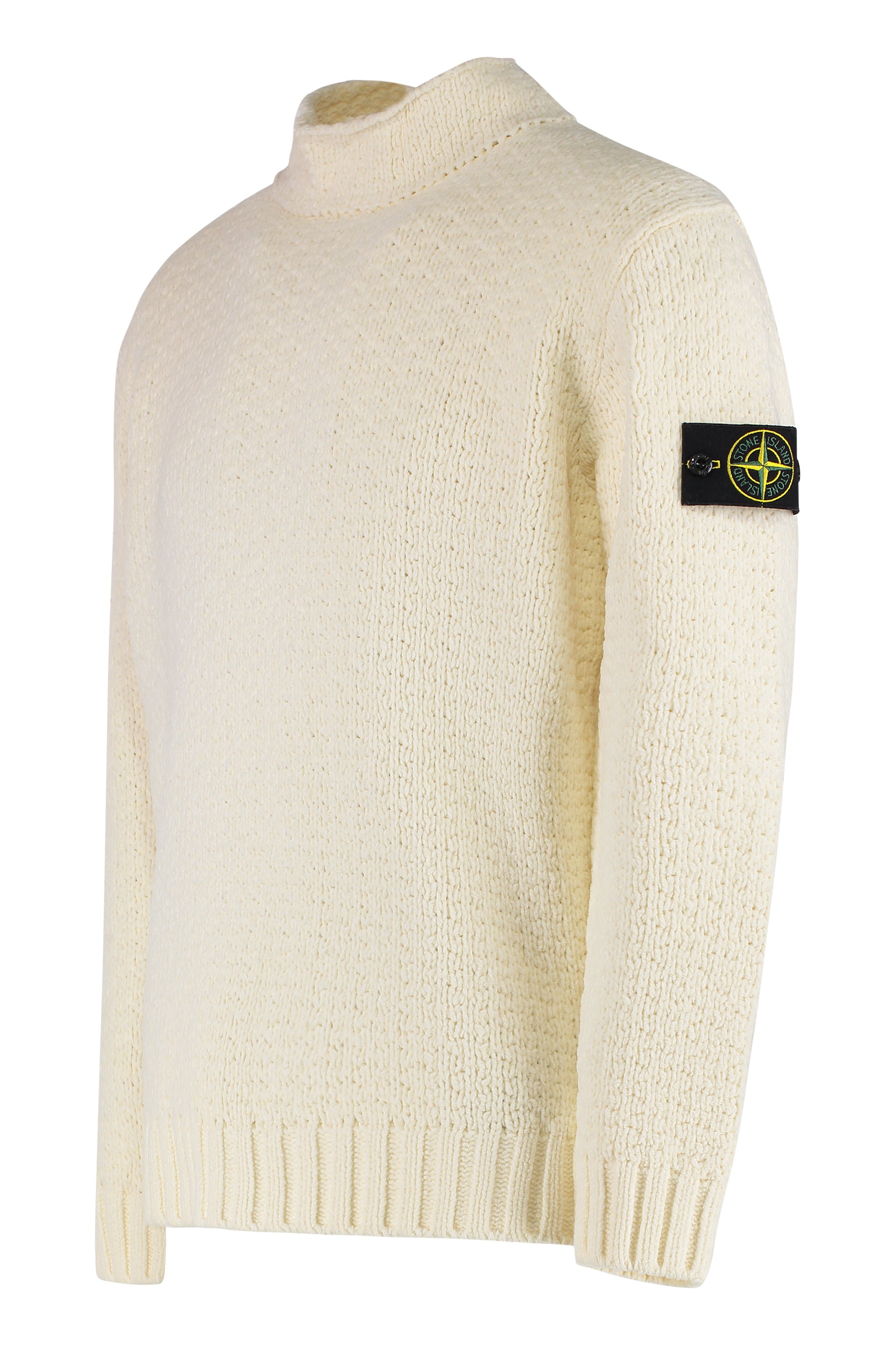 STONE ISLAND Men's Cotton Sweater with Removable Logo Patch