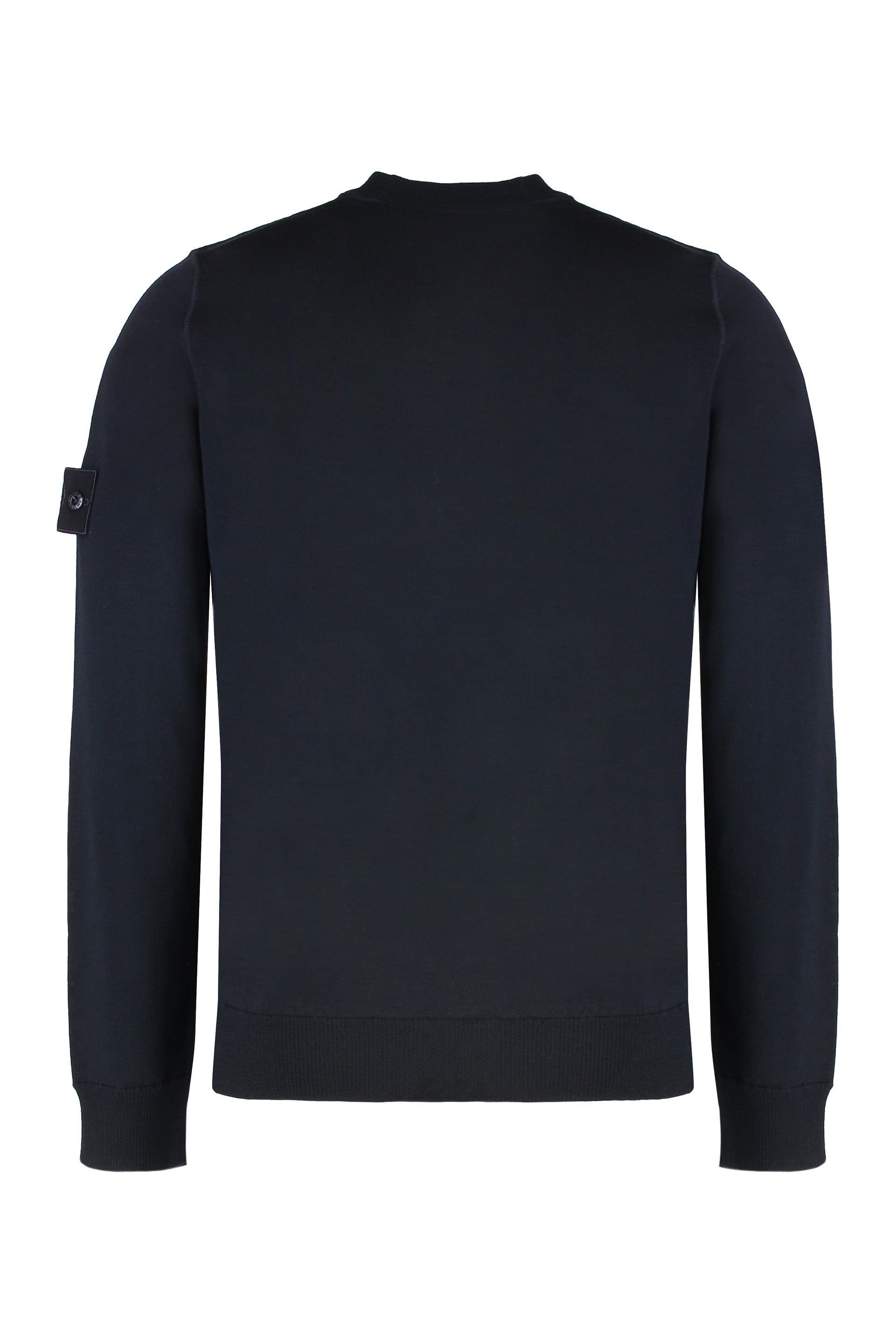 STONE ISLAND Classic Round Neck Wool Sweater for Men