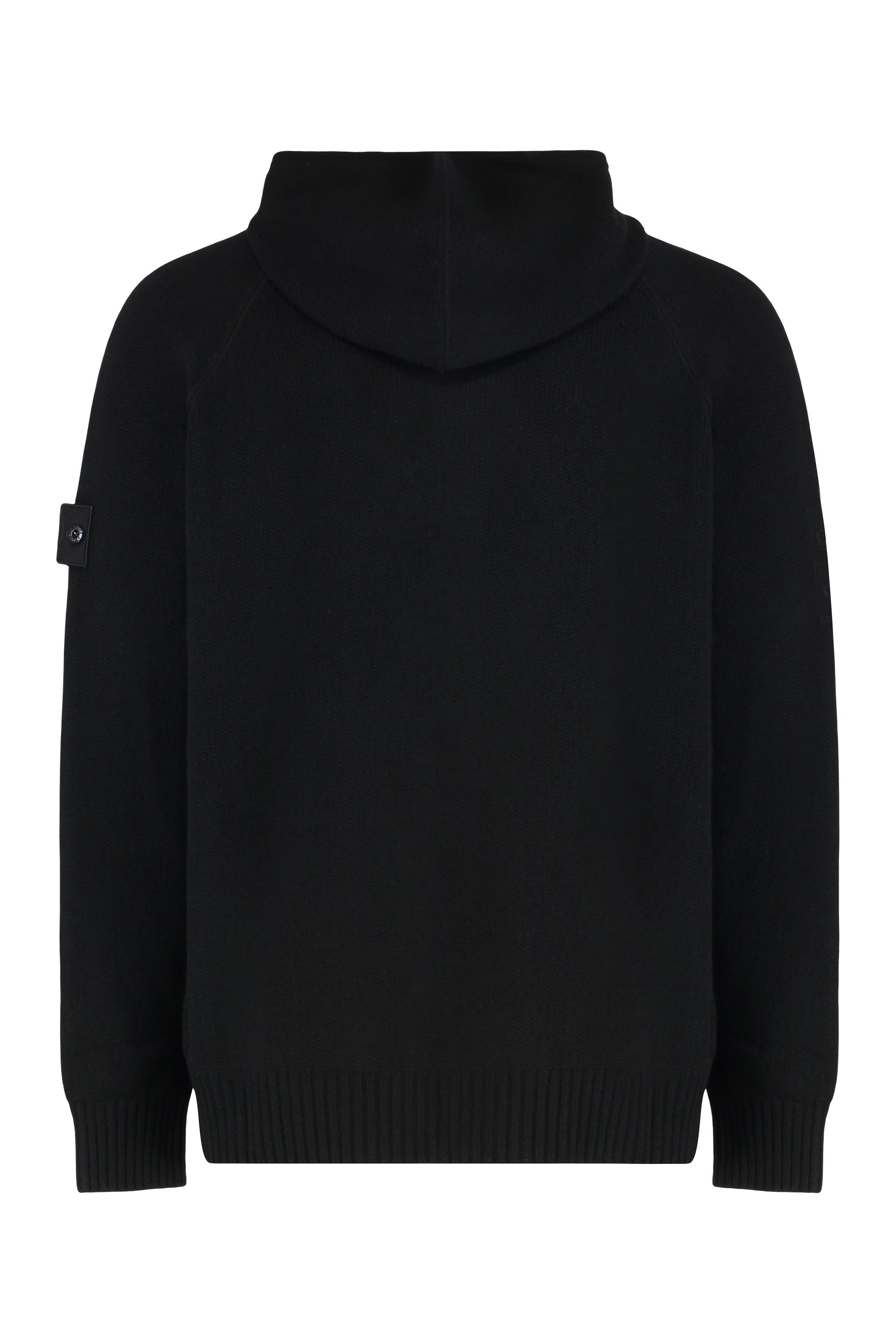 STONE ISLAND Cashmere Hoodie Sweater with Double Zip for Men - FW25
