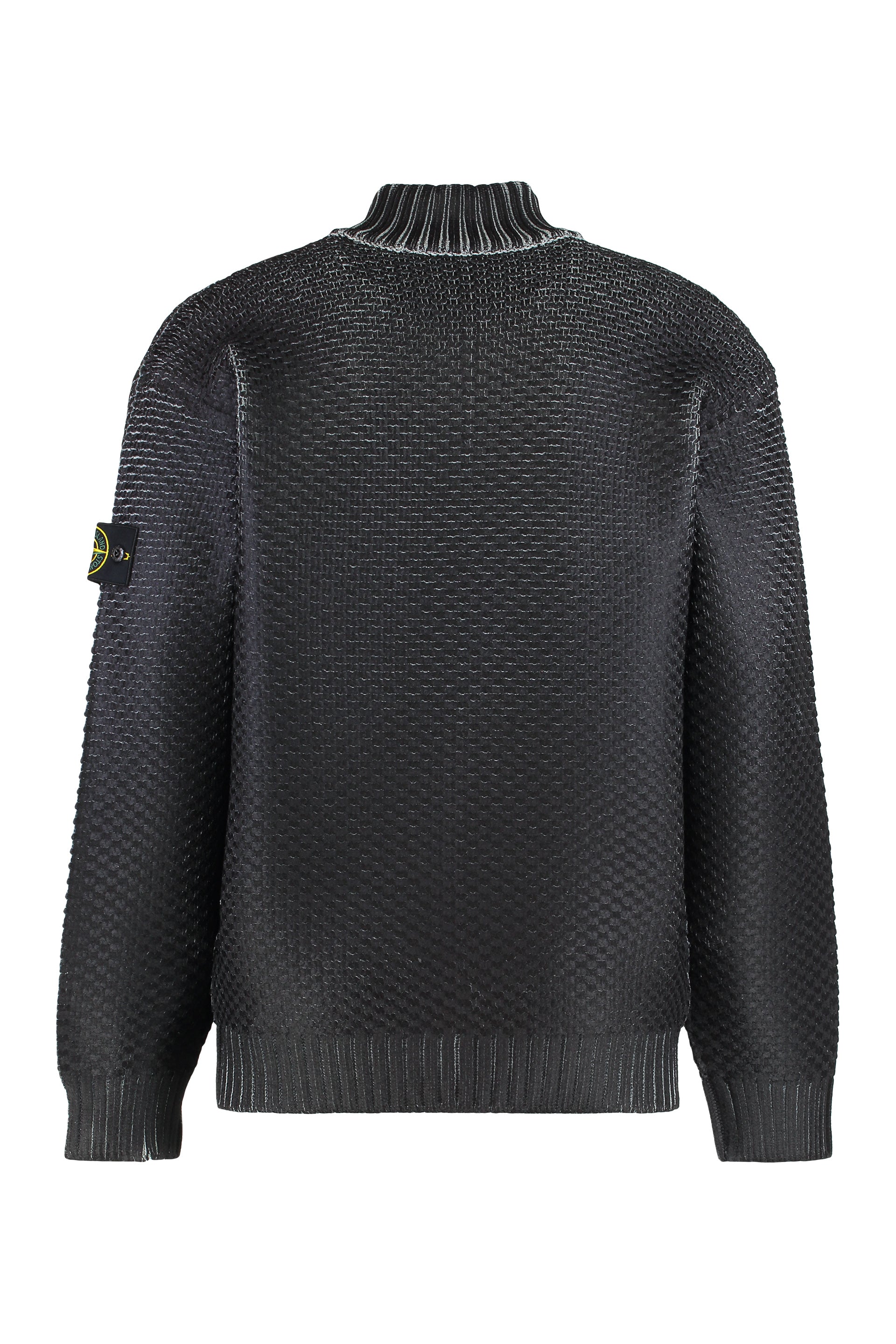 STONE ISLAND Stylish Zip-Up Sweater with Sublimation Print - Loose Fit
