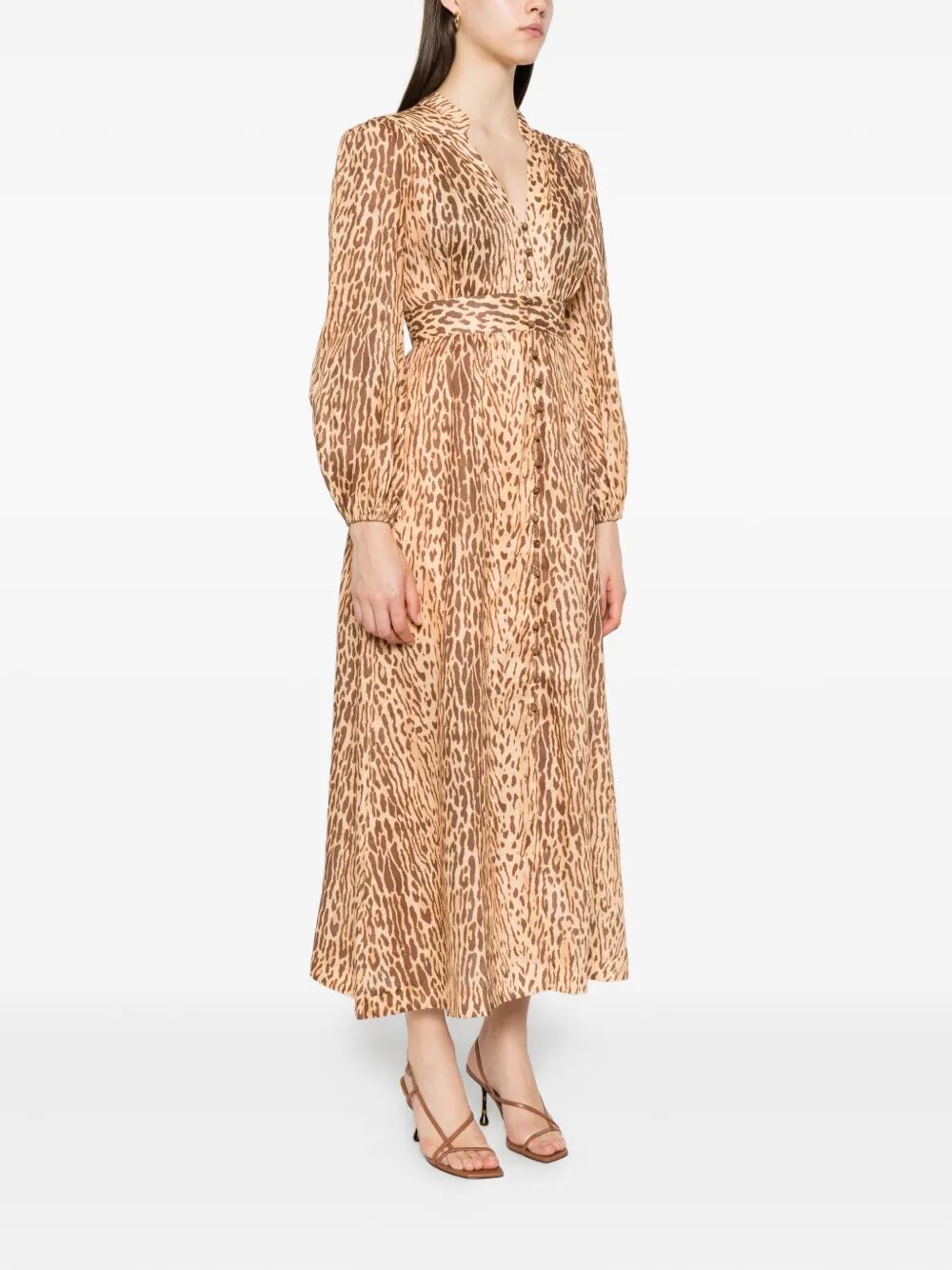 ZIMMERMANN Cascadian Plunge Midi Dress for Women