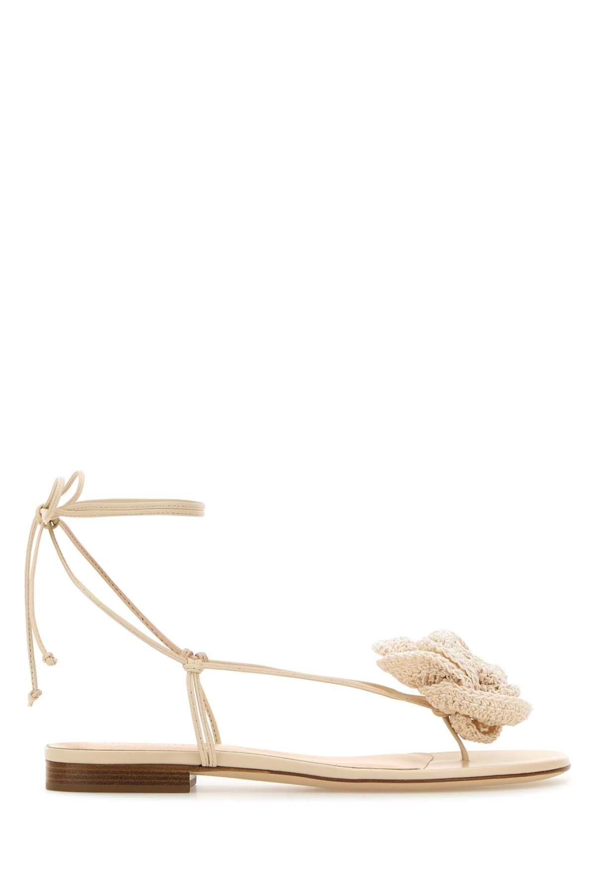 MAGDA BUTRYM Wrap Around Flat Flower Sandals