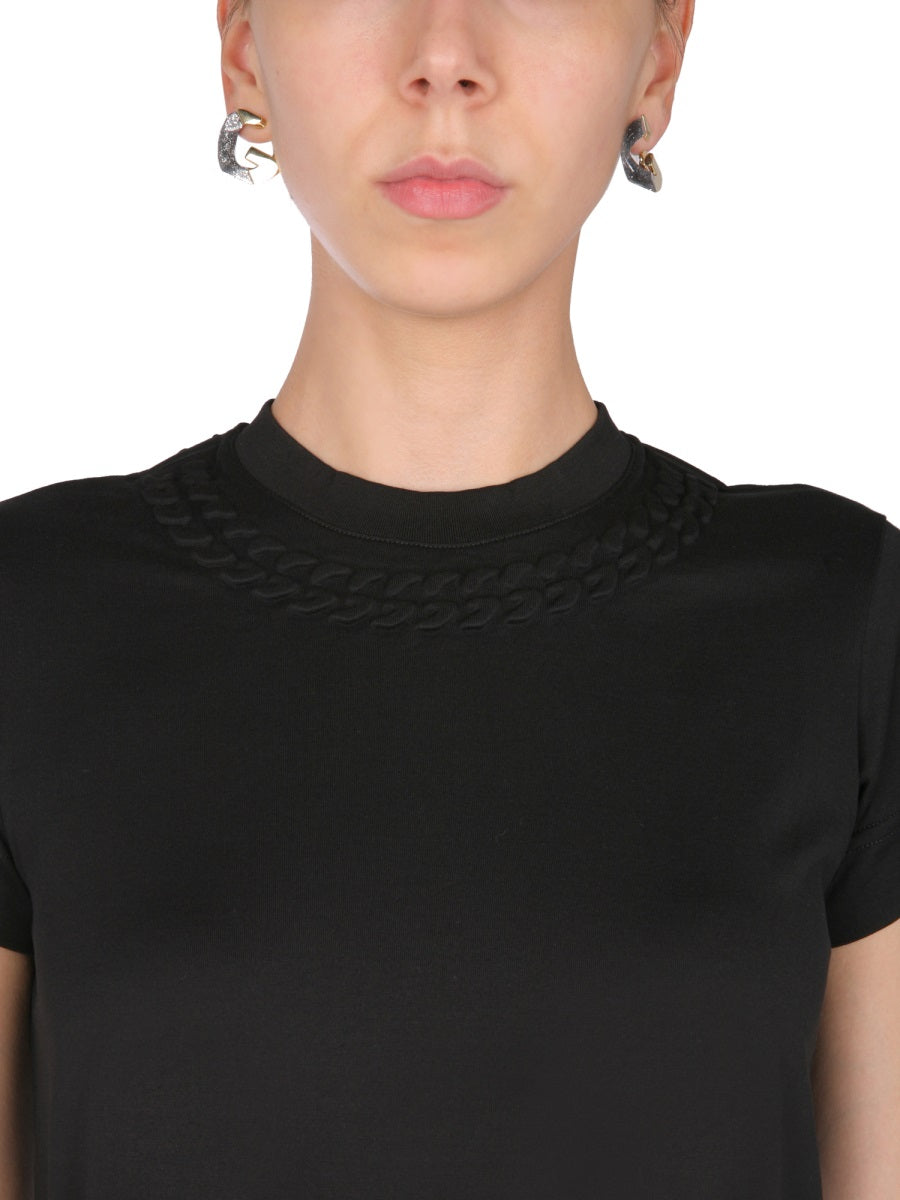 GIVENCHY Elegant Chain Motif Crew Neck T-Shirt for Women