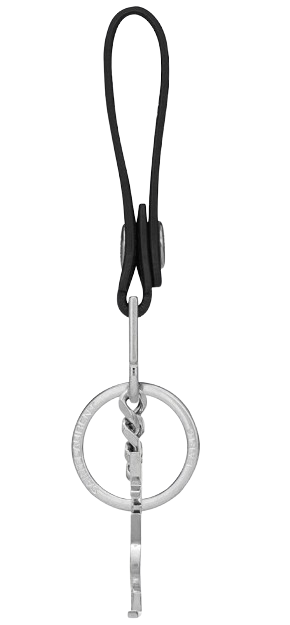 SAINT LAURENT Leather Keychain with YSL Charm