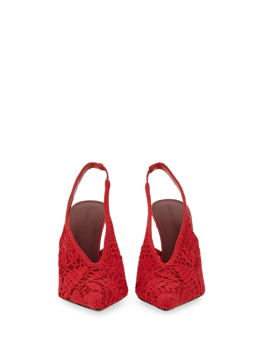 MAGDA BUTRYM Crochet Slingback Pumps for Women