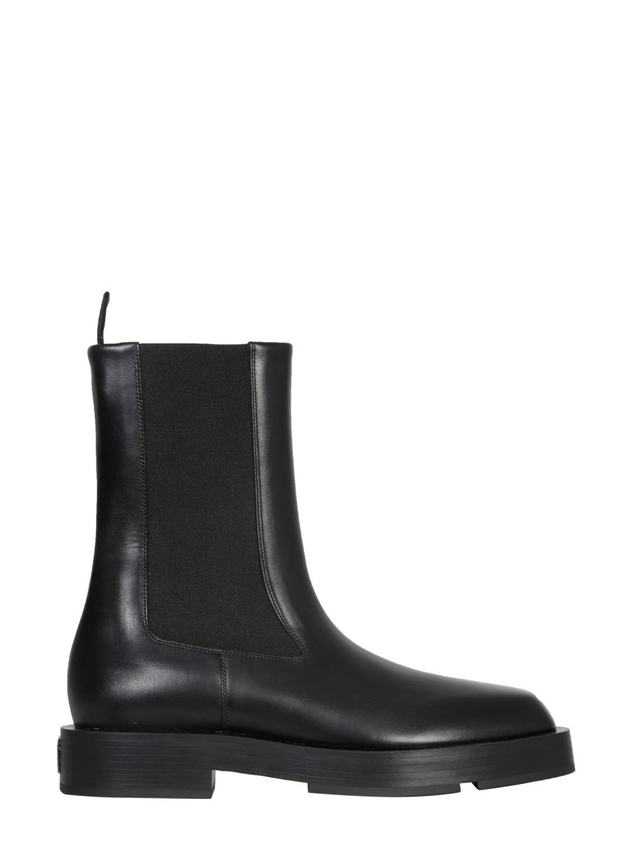 GIVENCHY Stylish Chelsea Boots with Silver Finish Logo