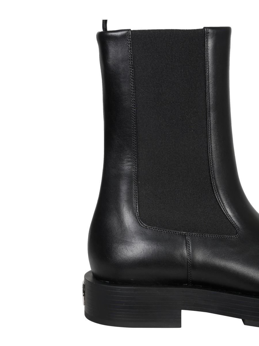 GIVENCHY Stylish Chelsea Boots with Silver Finish Logo