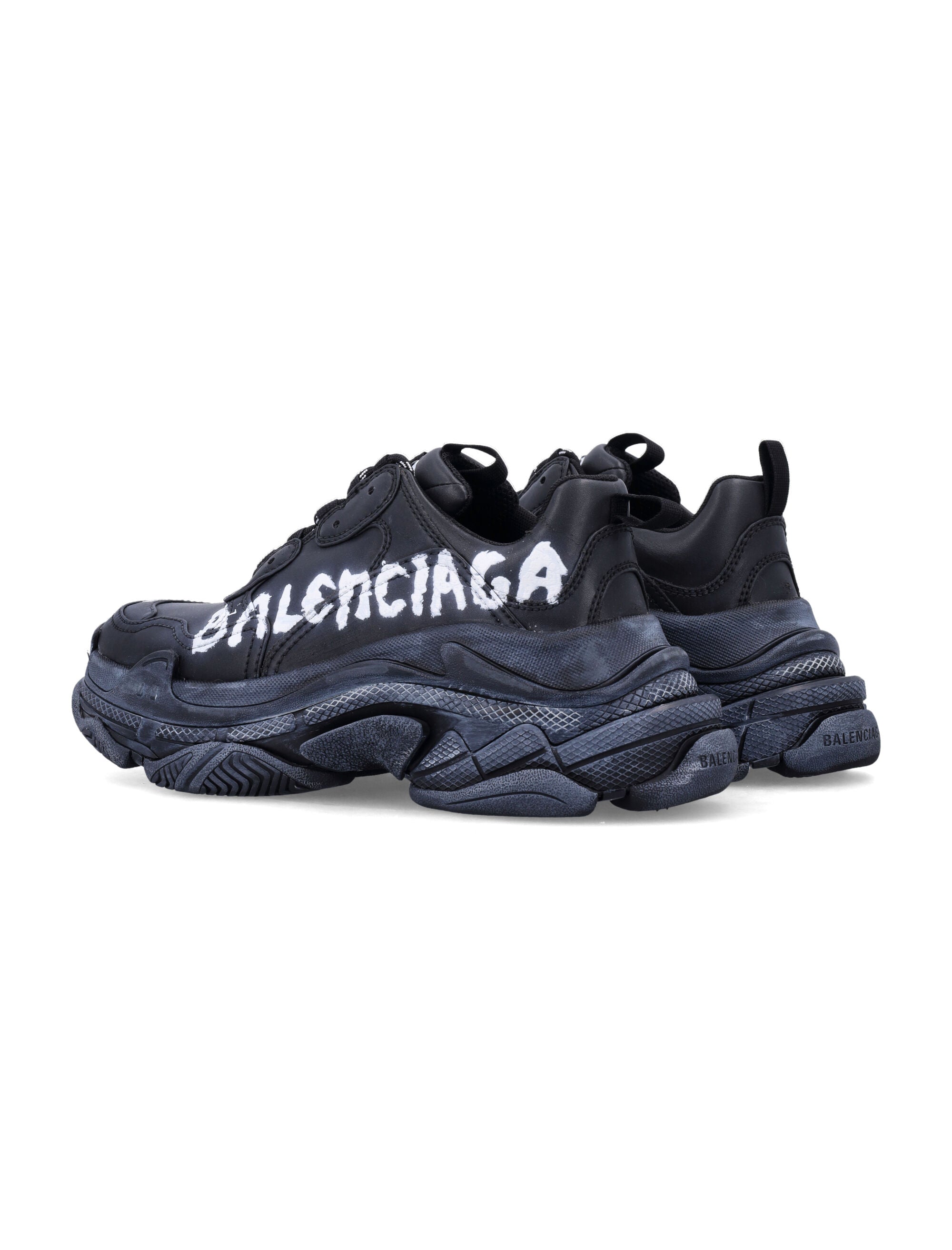 BALENCIAGA Women's Triple S Paint Logo Sneakers