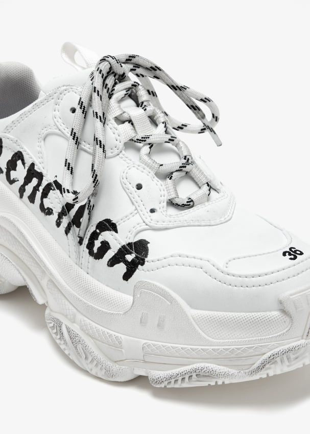BALENCIAGA Triple S Paint Logo Sneaker for Women