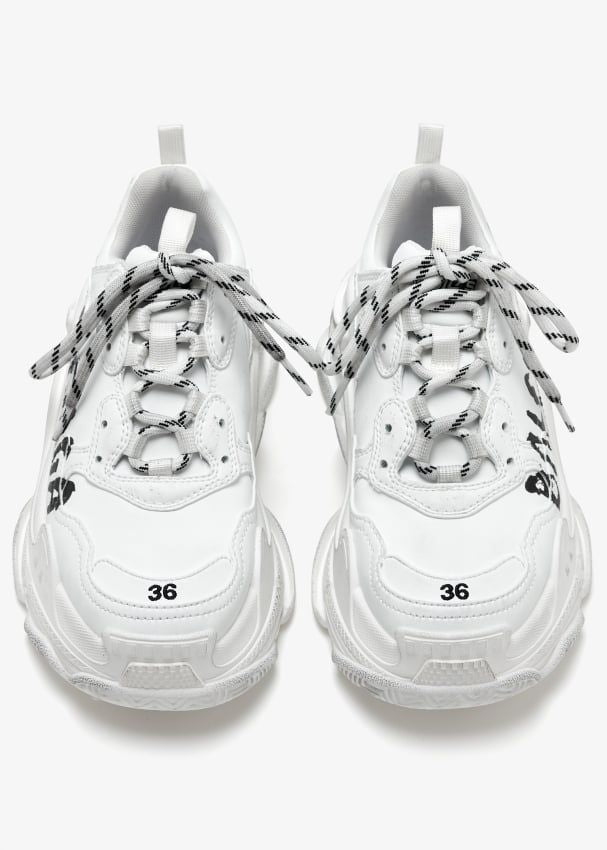 BALENCIAGA Triple S Paint Logo Sneaker for Women