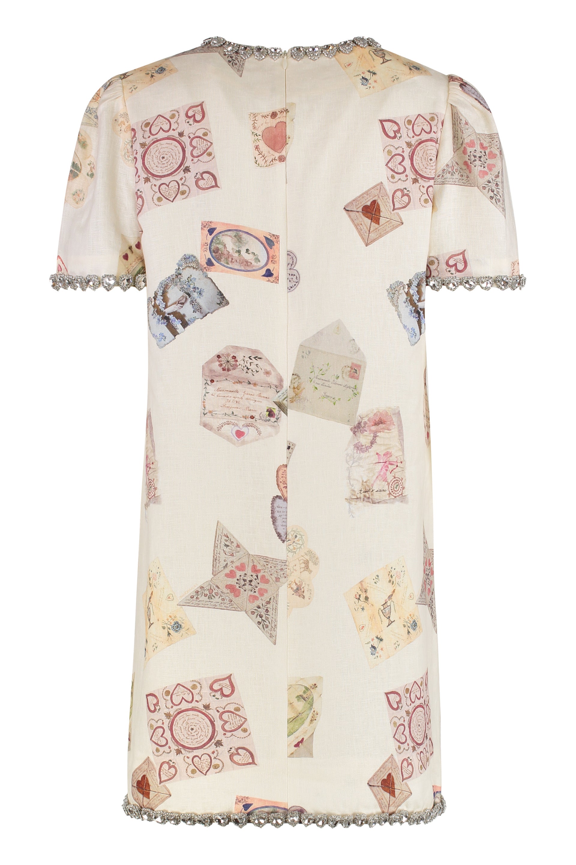 ZIMMERMANN Hypnotic Mini Tunic Dress with Rhinestones