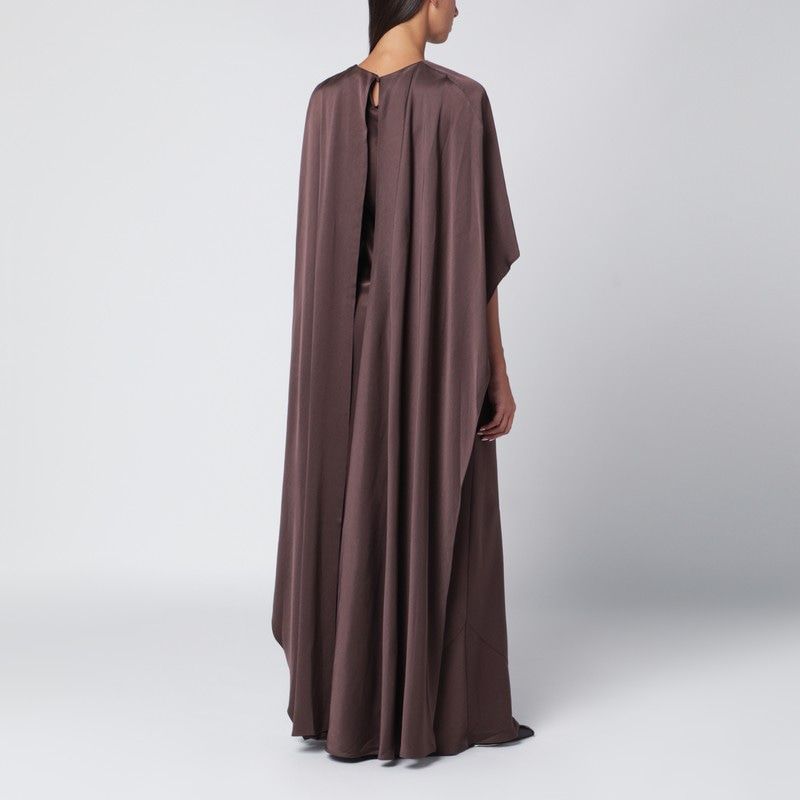 JONATHAN SIMKHAI Fluid Long Dress with Built-in Cape